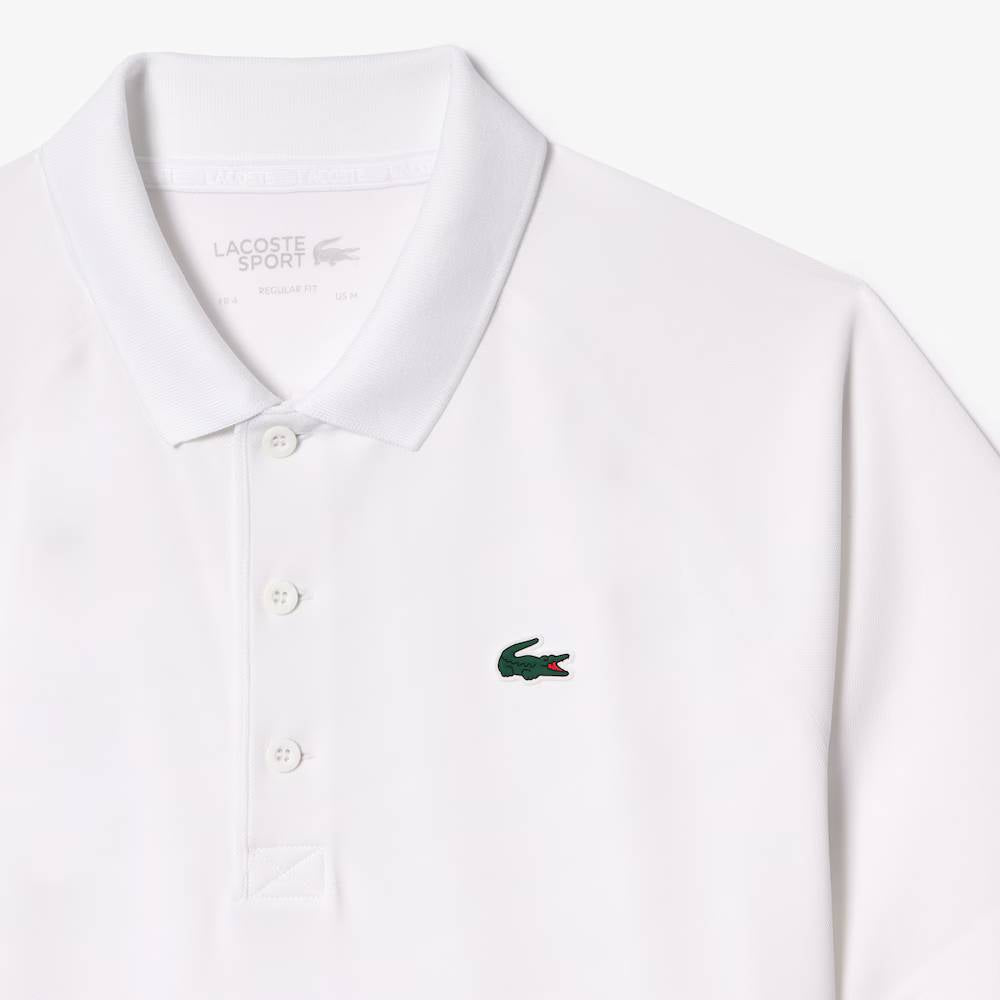Lacoste Men's Rip Resistant Plain Tennis Polo (White)