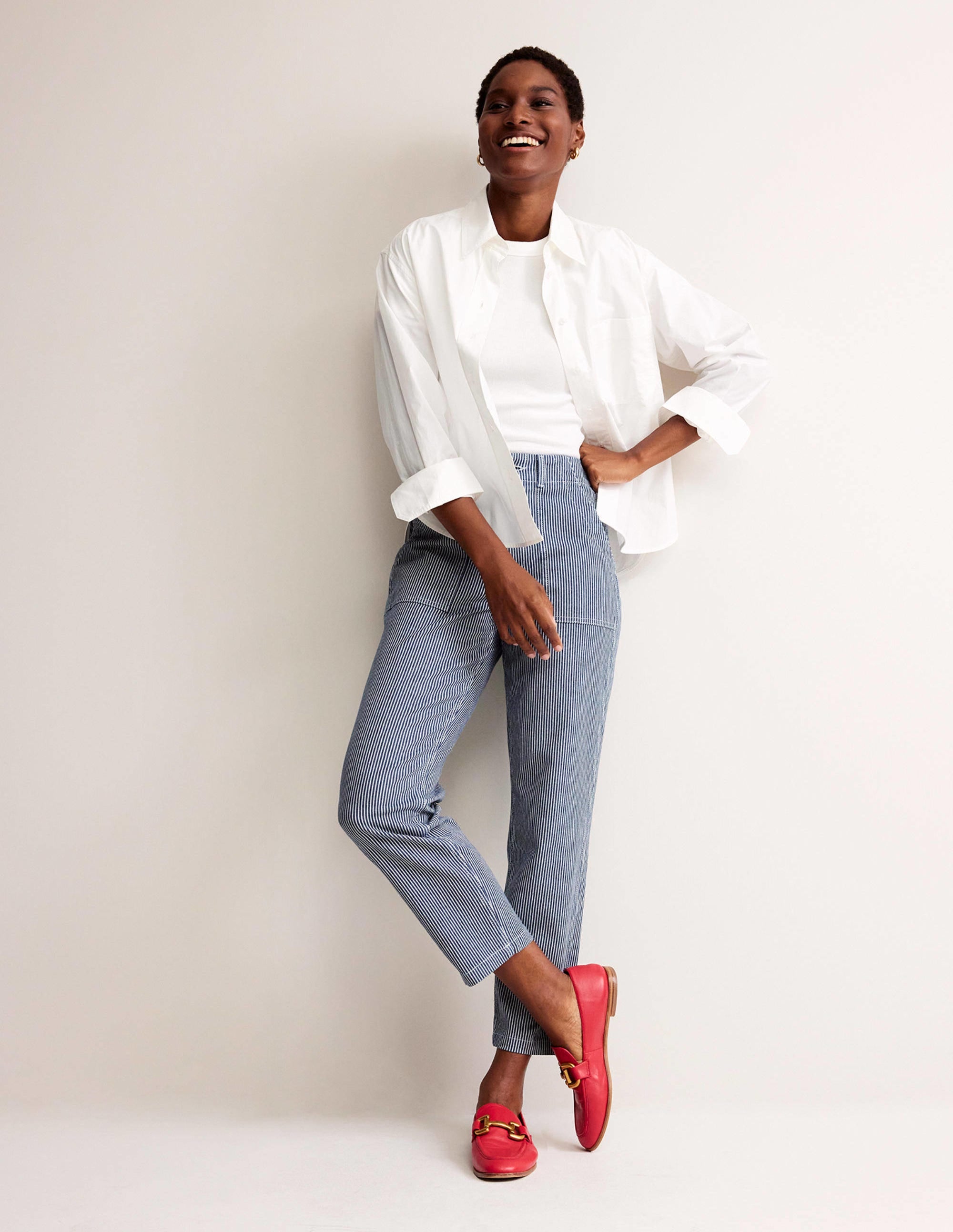  Kensington Casual Trousers-Stripe、mySite、ashleygrahame