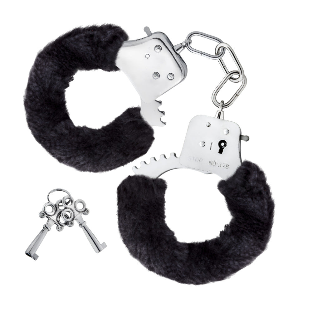 Temptasia By Blush® | Beginner Cuffs – Lightweight Bondage Handcuffs With Safety Release – Fully Adjustable With 2 Keys - Black Fur、mySite、bottomscart