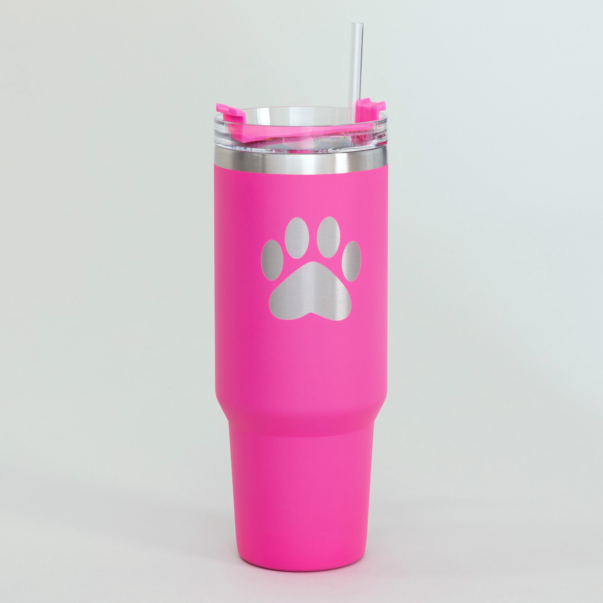 Paw Print Vacuum Sealed Stainless Steel Tumbler - 40 oz、mySite、camillekostekn