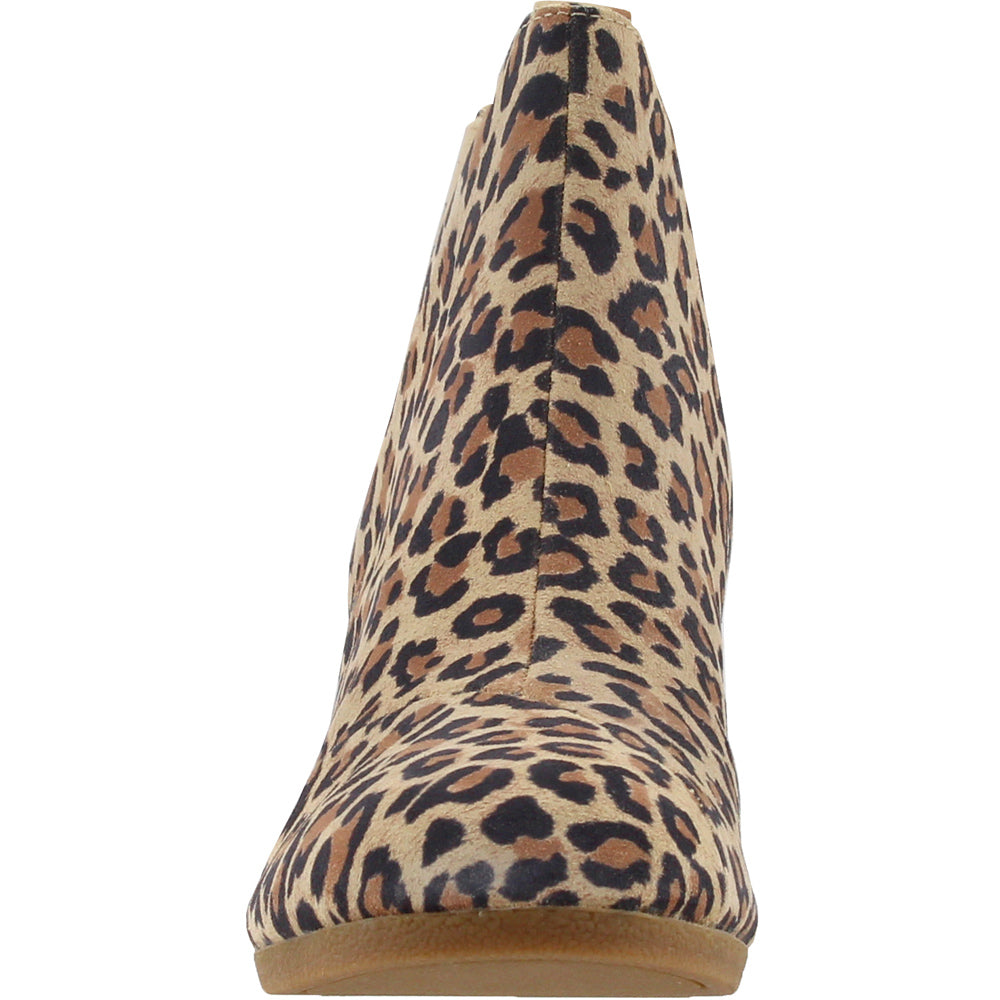 Kelsey Leopard Round Toe Wedge Booties、mySite、gtrtttuynbv