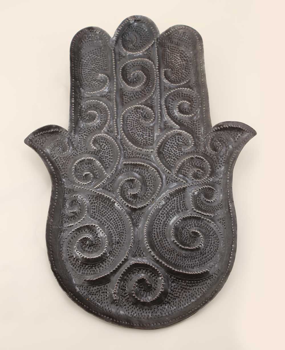 Fairtrade Recyled Metal Hamsa Tray, Haiti、mySite、topwebapps