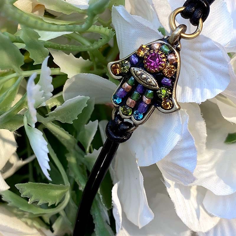 Black Multi-Bright Hamsa Bracelet by Michal Golan、mySite、topwebapps