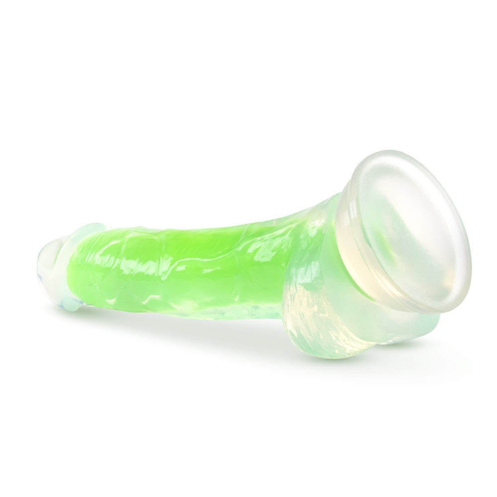 Neo Elite By Blush® | Glow In The Dark Neon Green: 7.5-Inch Long Dildo - Made with Purio™ Silicone & SensaFeel® Dual Density Realistic Technology、mySite、bottomscart