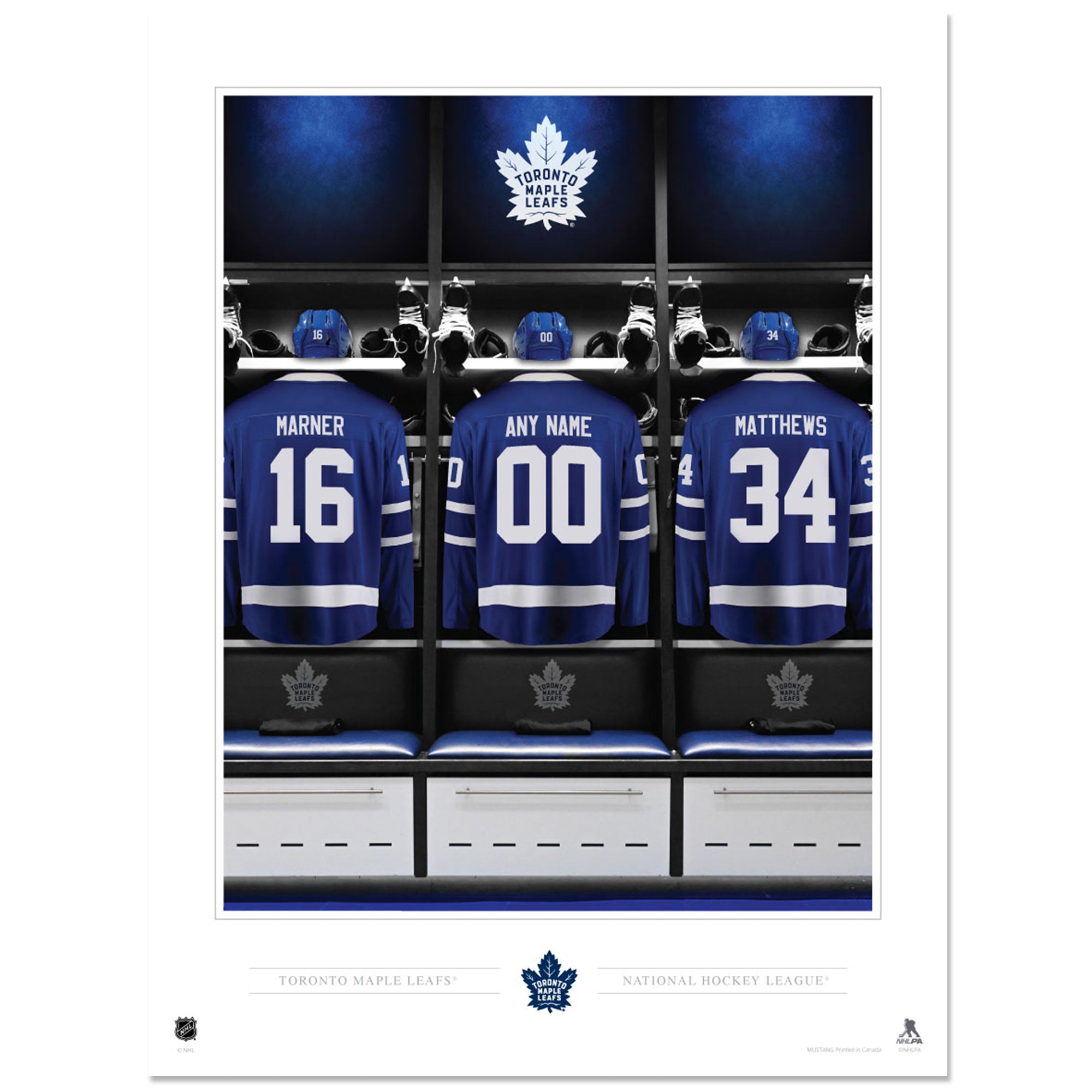 Toronto Maple Leafs - Personalized Team Locker Room Print - 12 x 16