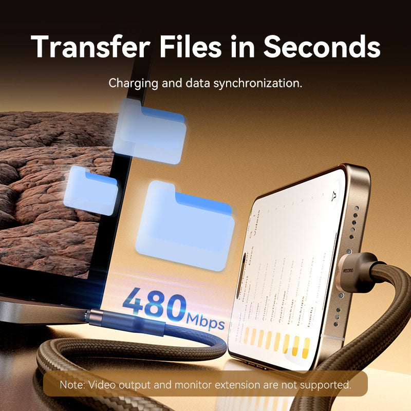 Vention USB 2.0 Type-C Male to Type-C Male 3A Cable Gold Aluminum Alloy Type、mySite、fannypackpong