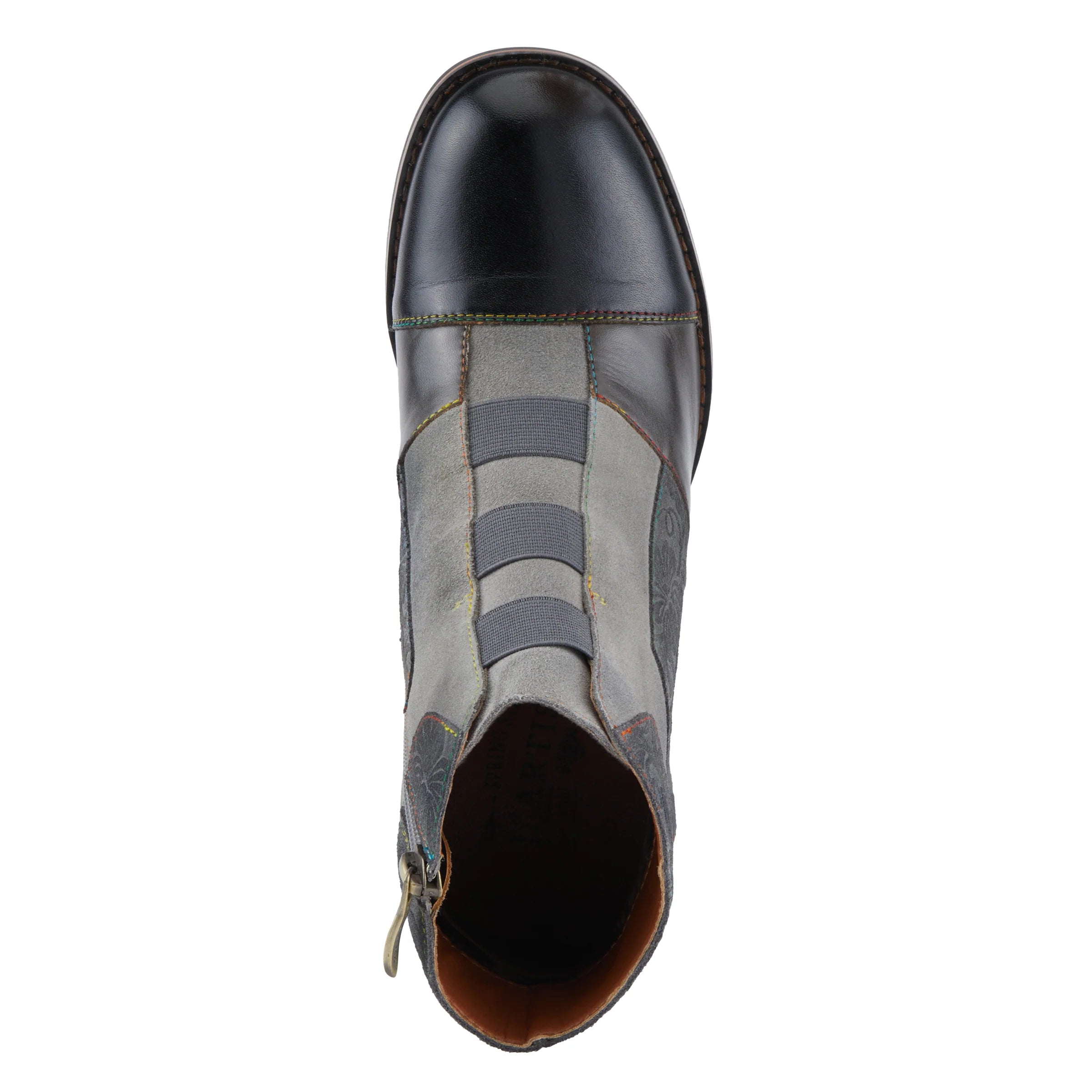  L'Artiste by Spring Step Women's Copine Chunky Heel Bootie - Black Multi、mySite、preschool7hills