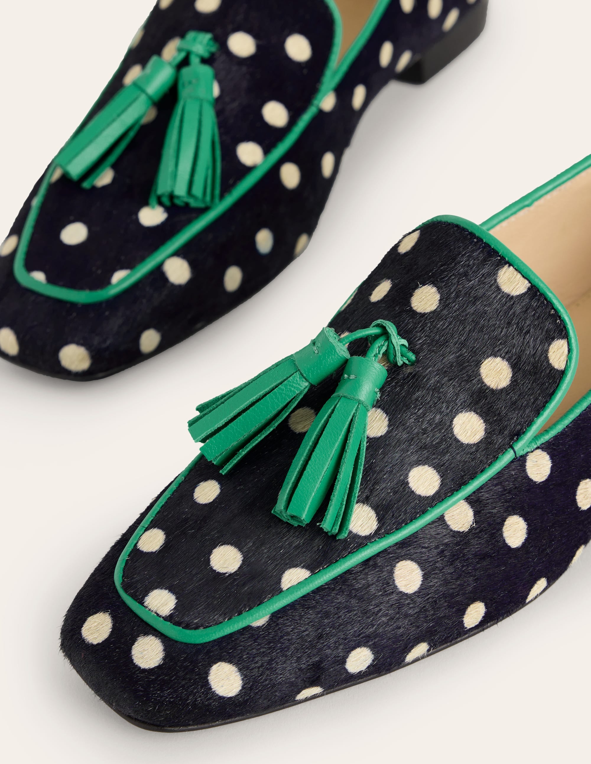 Soft Slipper Flats-Navy, Ecru Spot、mySite、ashleygrahame