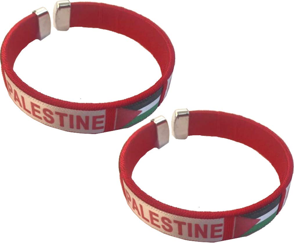 Holy Land Market Palestine Support and Fan - Pair of Palestine Flag Wristbands、mySite、topwebapps