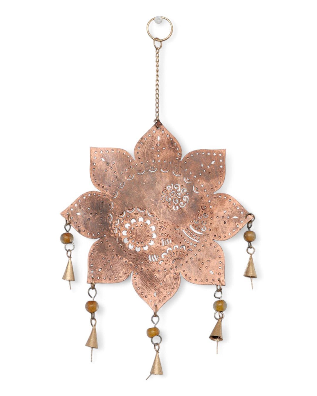 Fair Trade Copper Tone Lotus Yin Yang Wall Hanging、mySite、topwebapps