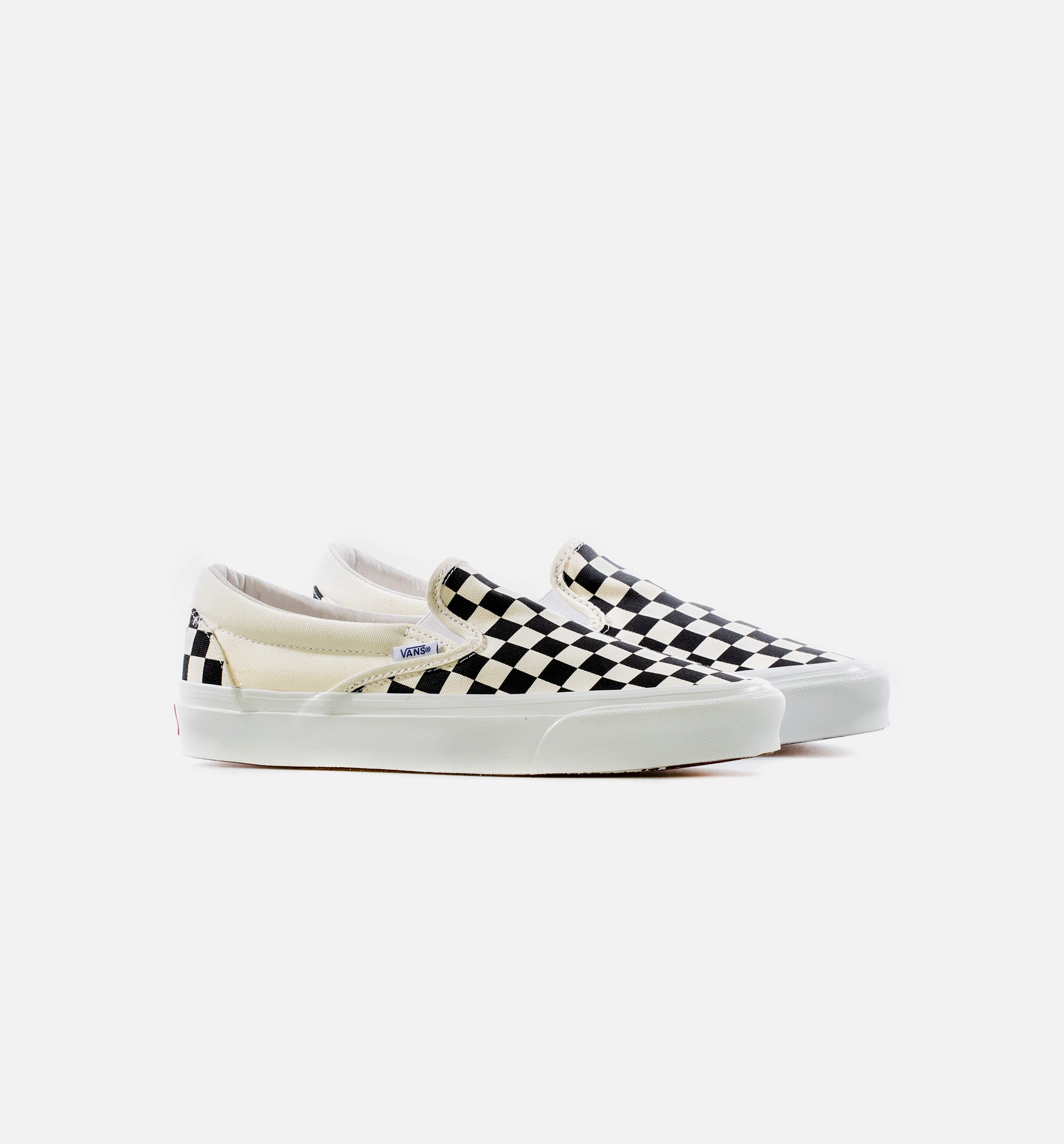 OG Classic Slip On LX Checkered Mens Skate Shoe - Black/Cream、mySite、dreamappss