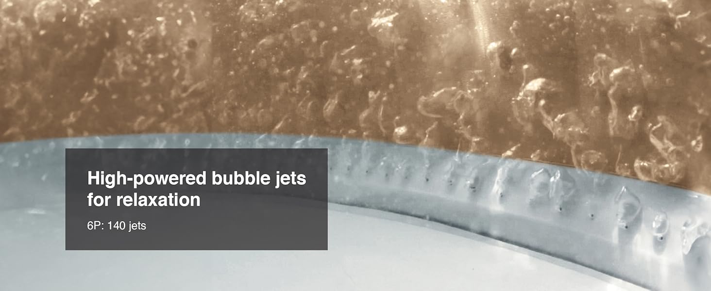 Intex PureSpa 6 Person Bubble Massage Inflatable Hot Tub Spa Set, Sahara Tan Carousel 6 D