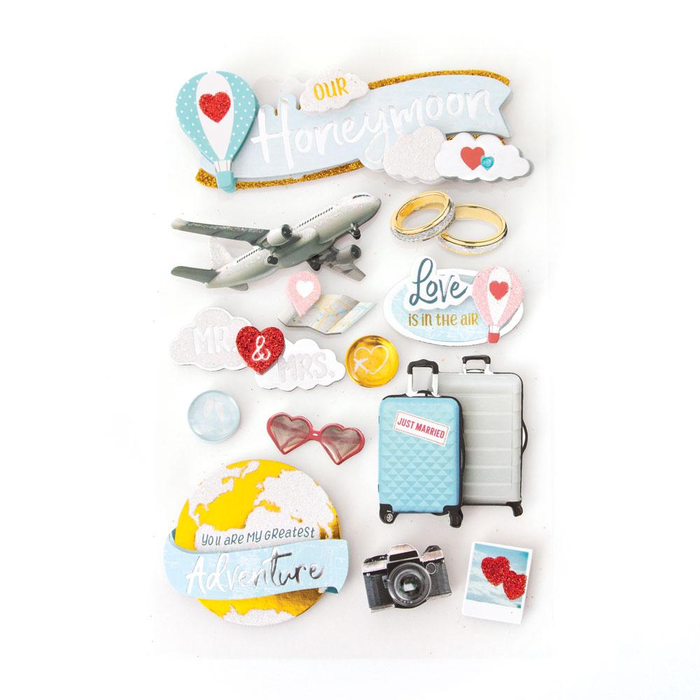  Scrapbook Stickers - 3D Our Honeymoon、mySite、ghnorth