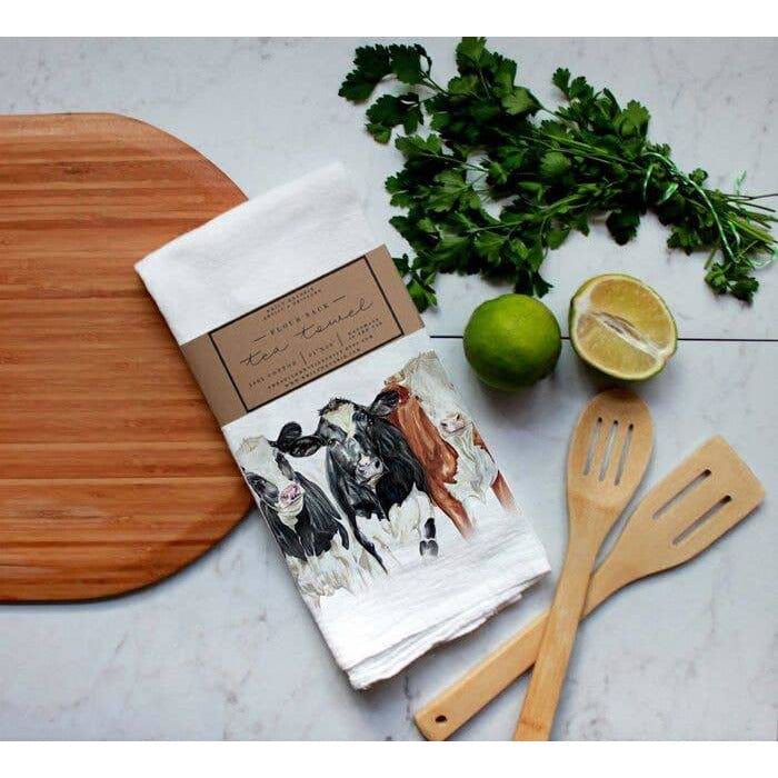 Closeout Farm Animal Watercolor Flour Sack Tea Towels-Rabbits, cows, horse, chicken、mySite、g9winljtr