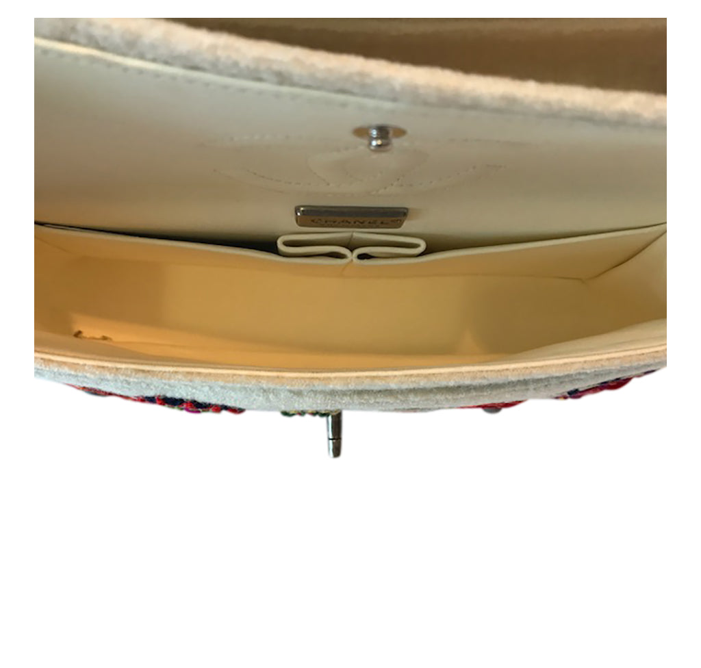 Chanel Runway Embroidered Felt Double Classic Flap Bag、mySite、garminoutage.com