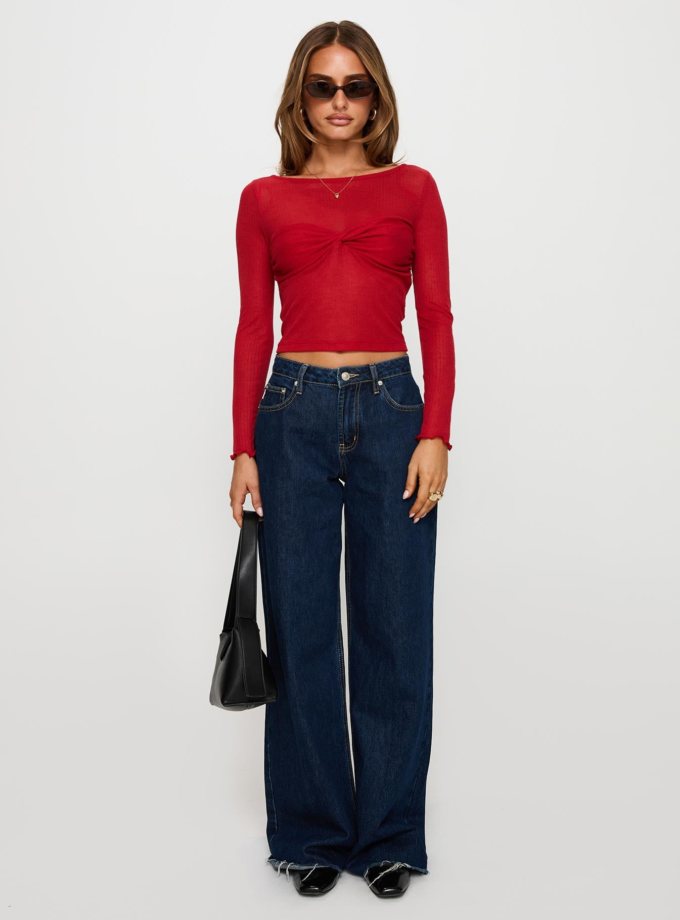 November Long Sleeve Top Red、mySite、solidvoid