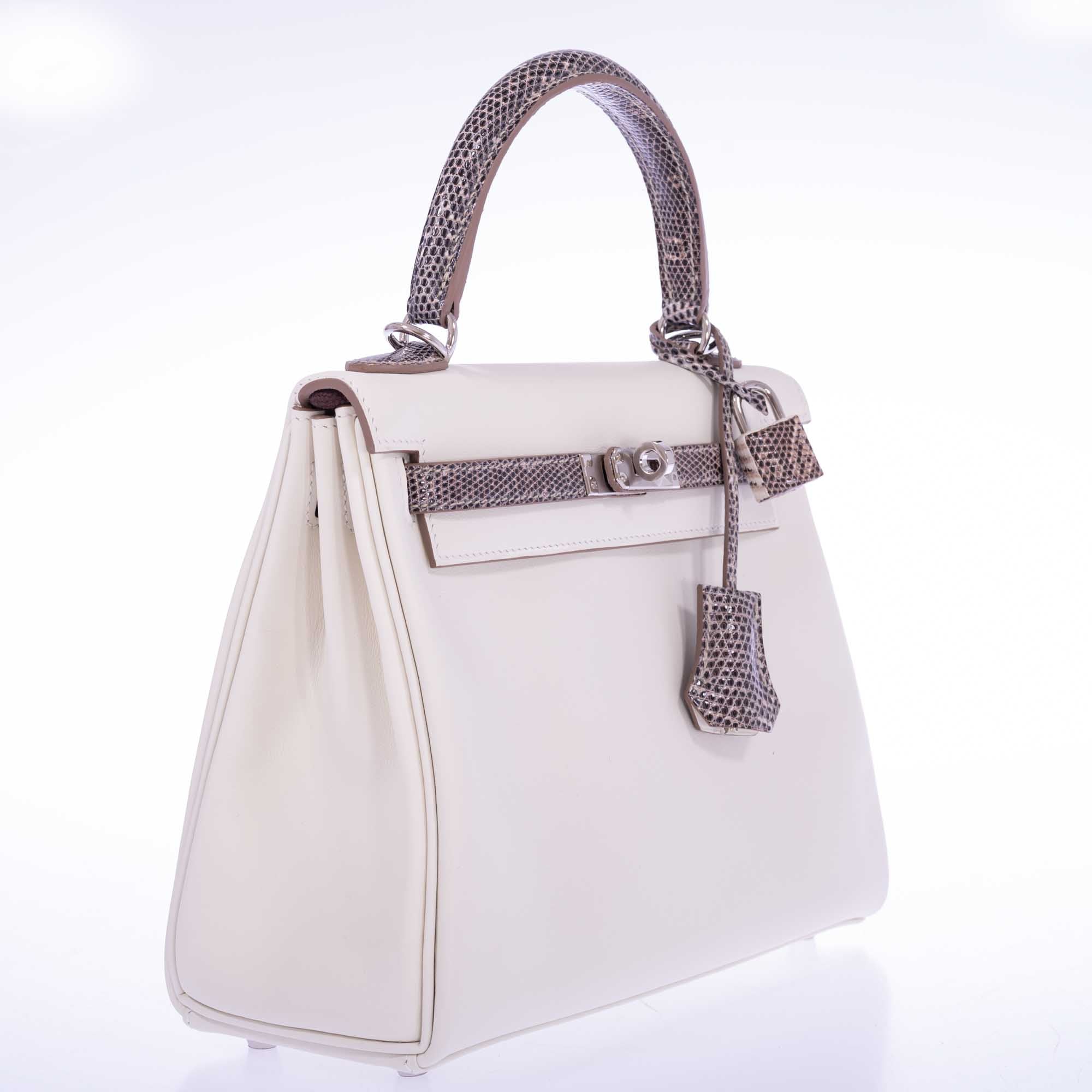 Hermès Kelly 25 Retourne Touch Mushroom Swift and Ombré Salvatore Lizard Palladium Hardware、mySite、garminoutage.com