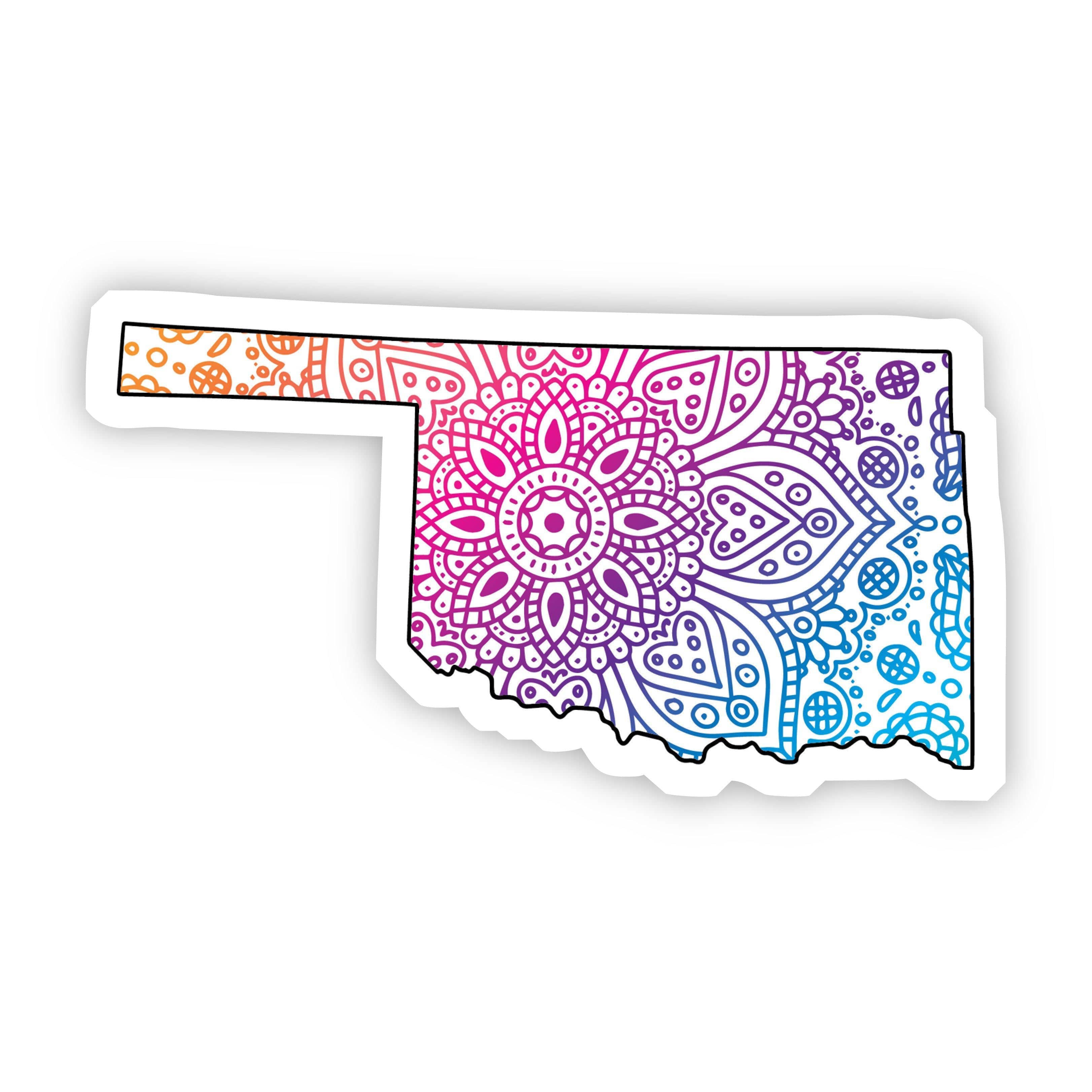  Oklahoma Mandala Pattern Sticker、mySite、elrpsem3k