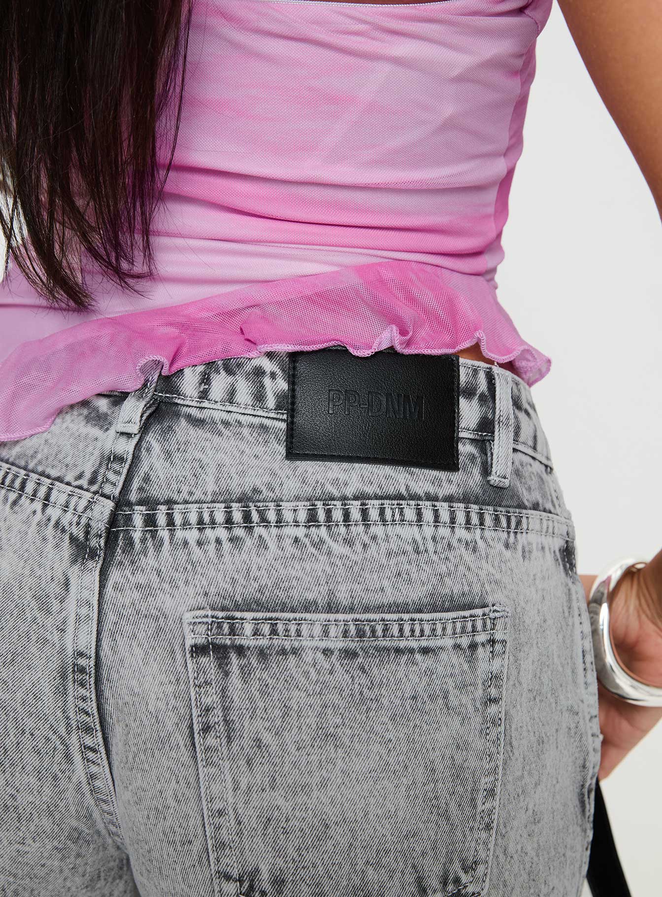 Brayden Low Wise Relaxed Jeans Grey Acid Wash、mySite、solidvoid