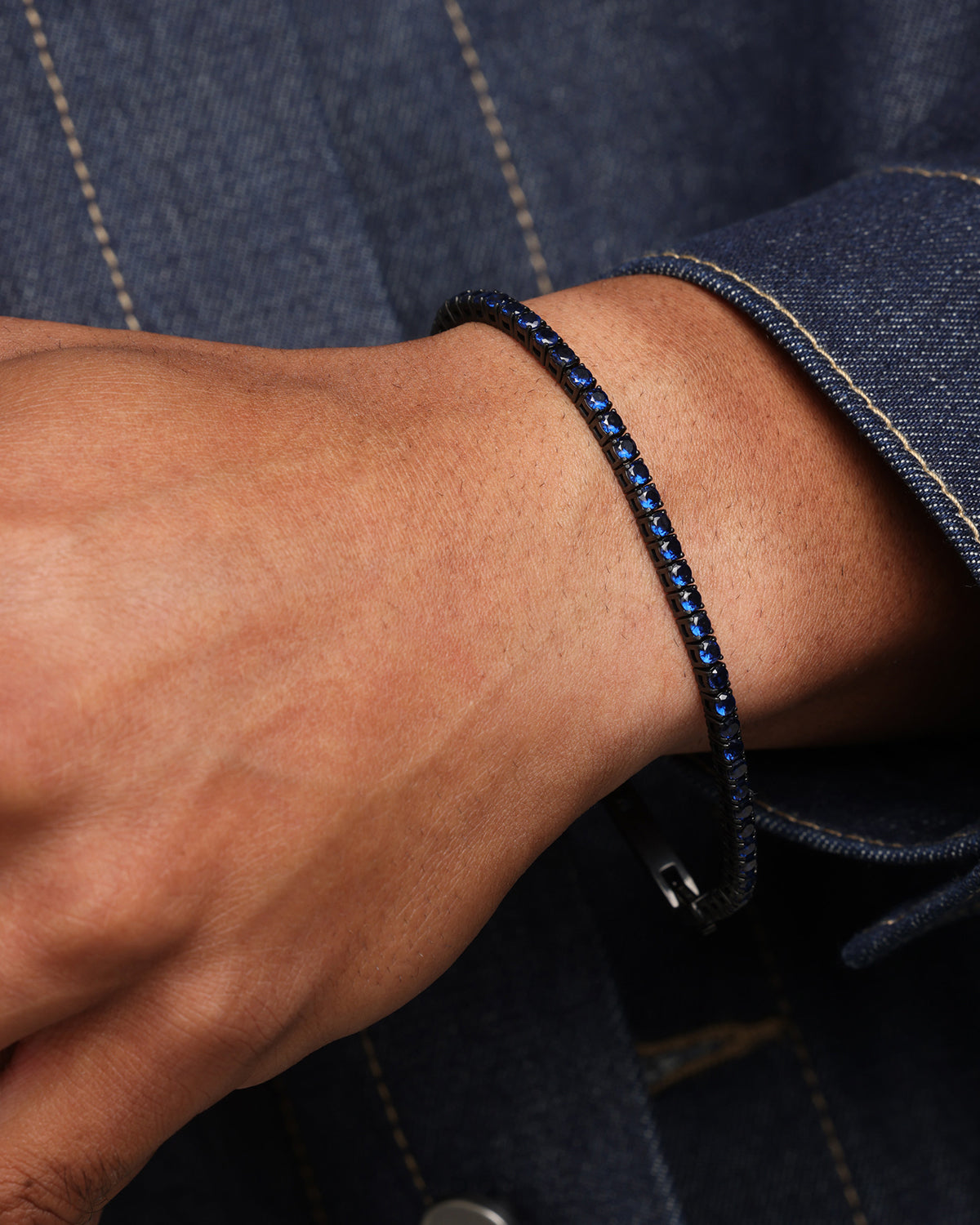 Guess Mainline Blue Tennis Logo Bracelet Multi、mySite、zt4zffjzw