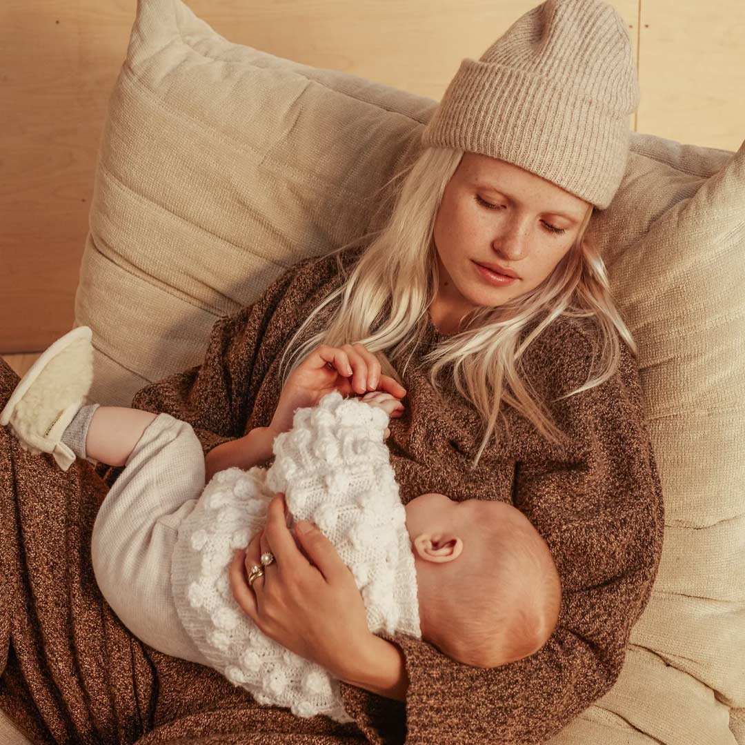  BINIBAMBA Merino Sheepskin Baby Booties - Milk、mySite、merchandisen