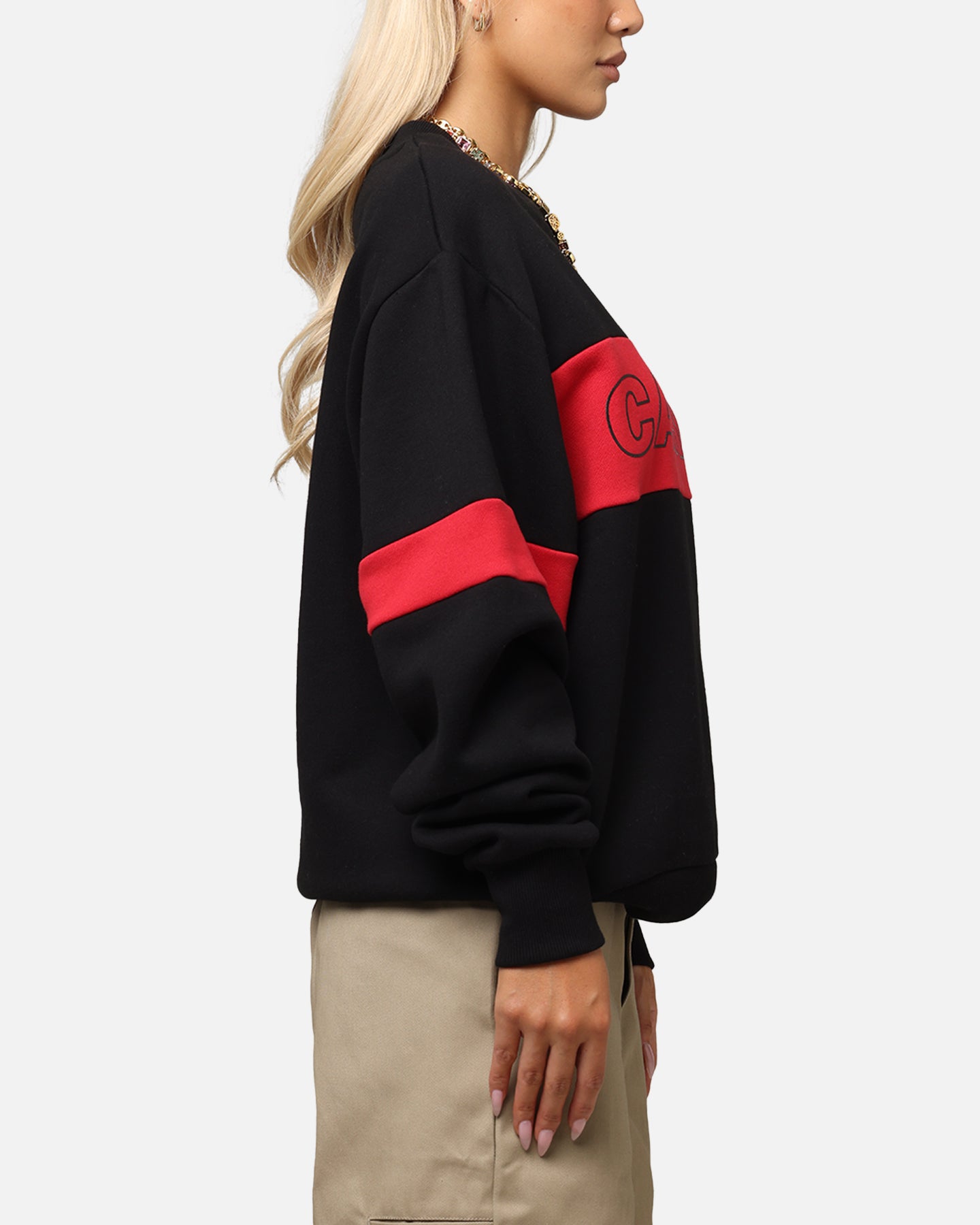 Carre Bars Crewneck Black/Red、mySite、zt4zffjzw