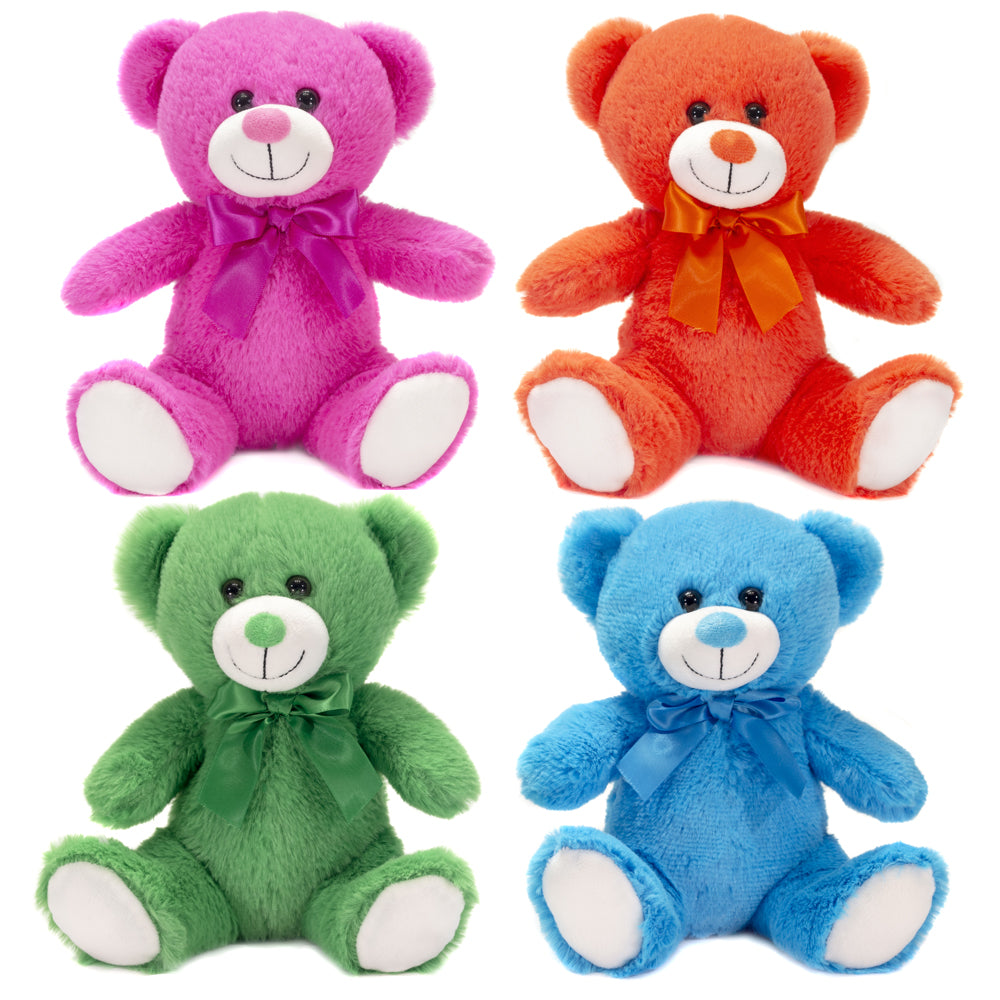 8IN 4 ASST. SITTING BEARS - PINK, BLUE, GREEN, ORANGE、mySite、g9winljtr