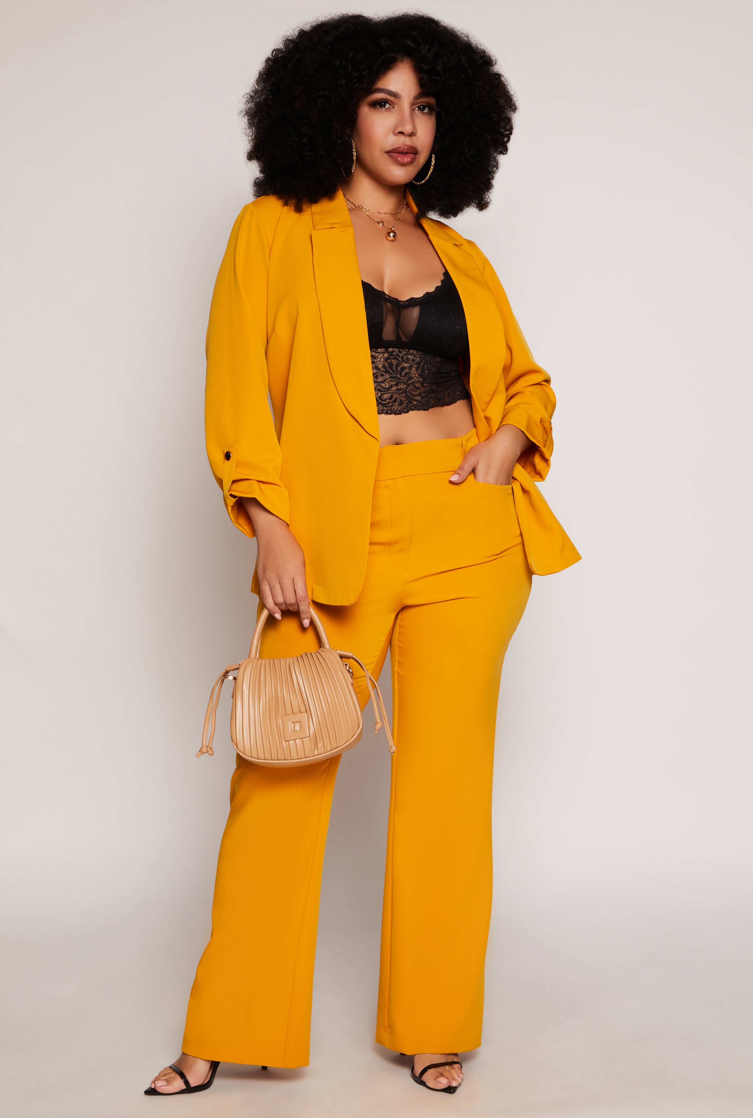 Plus Size Flared Dress Pants、mySite、camillekostekn