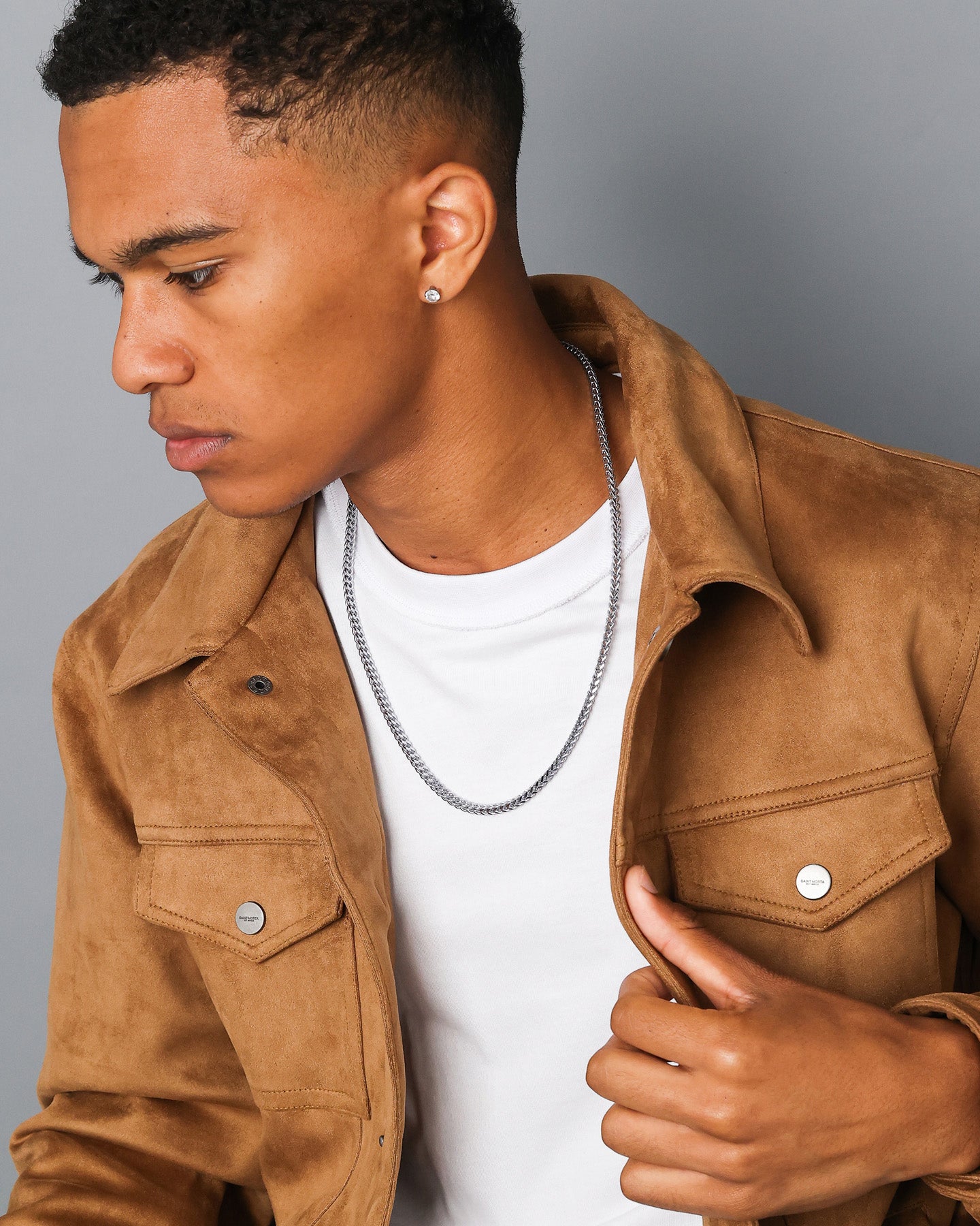 NXS 4mm Franco Necklace White Gold、mySite、zt4zffjzw