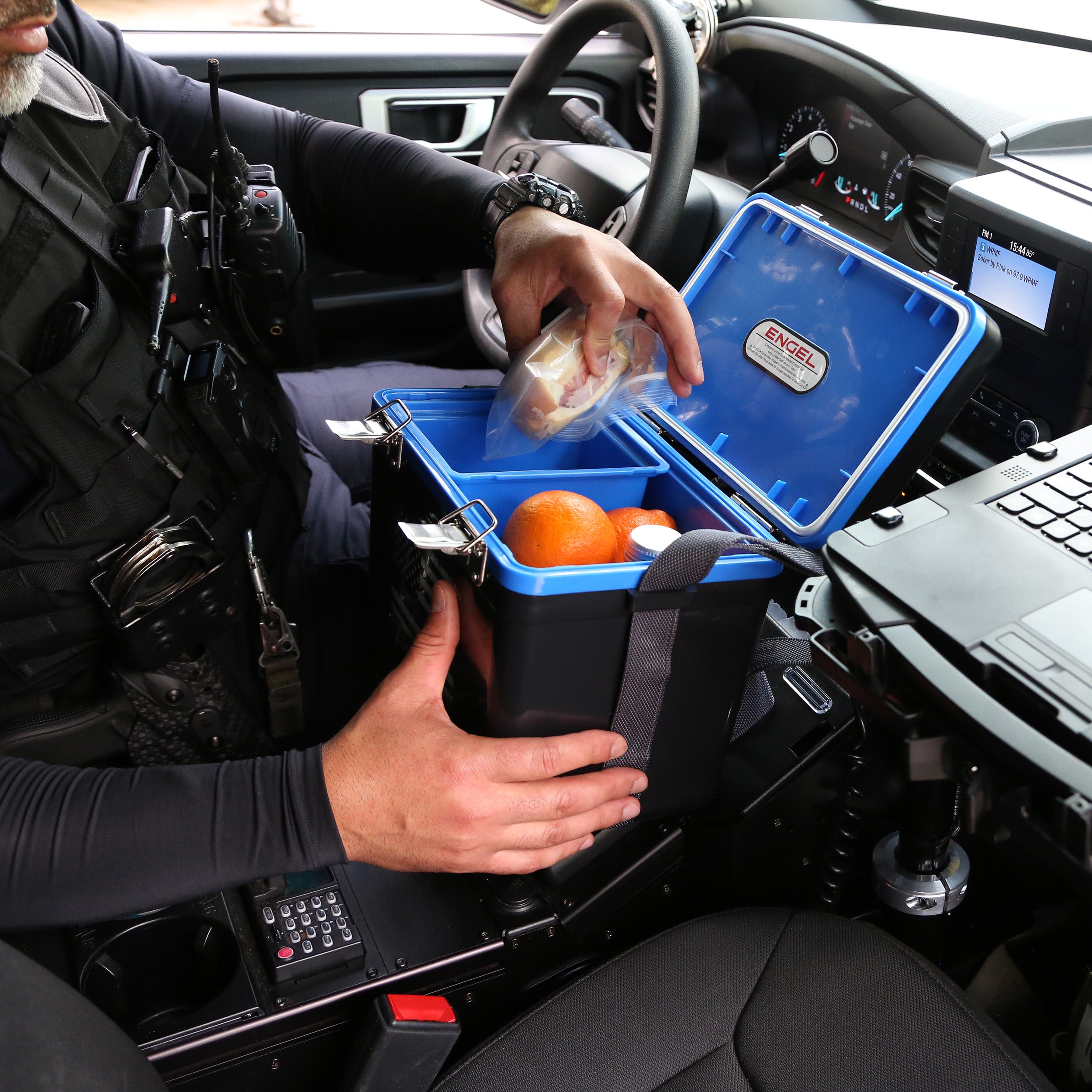 7.5Qt Thin Blue Line Lunch Box、mySite、noshort