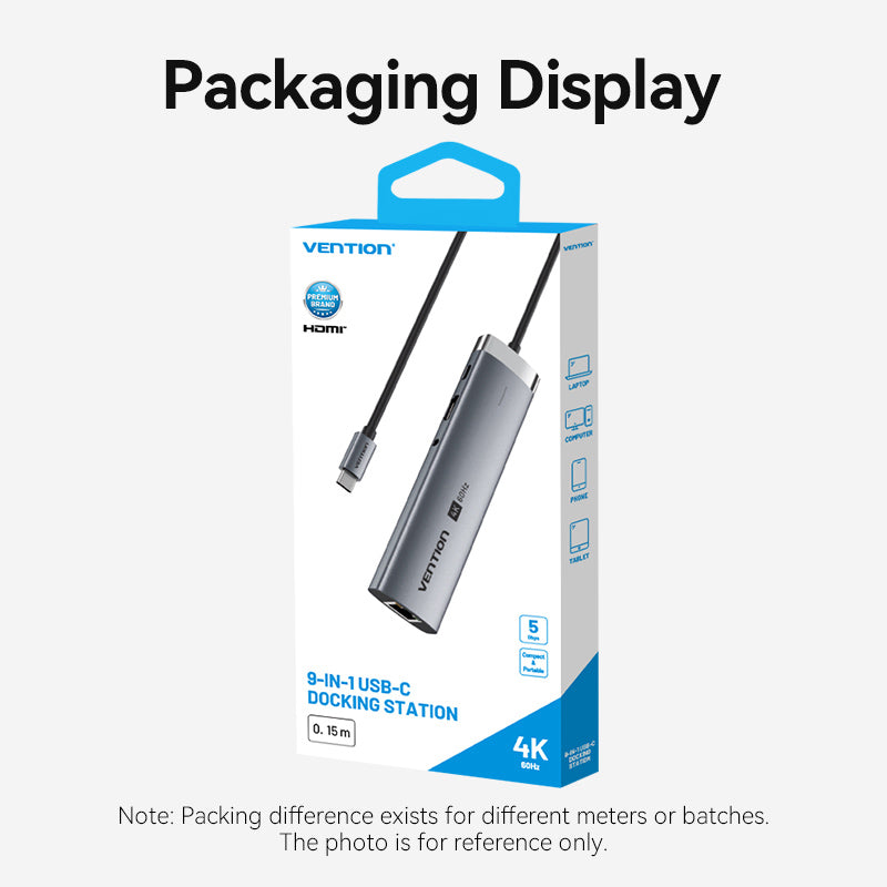 Vention 9-in-1 USB-C Docking Station、mySite、fannypackpong