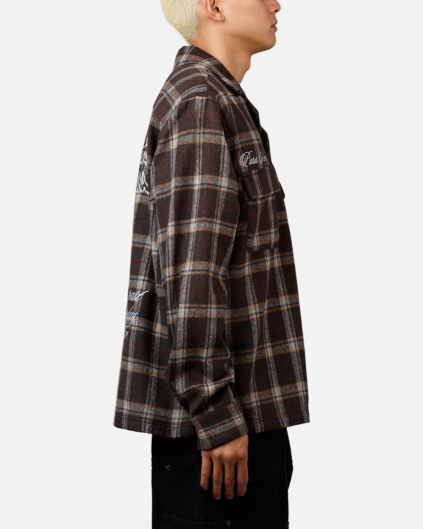 Sworn To Us Lotus Angel Flannel Button Up Shirt Brown、mySite、zt4zffjzw