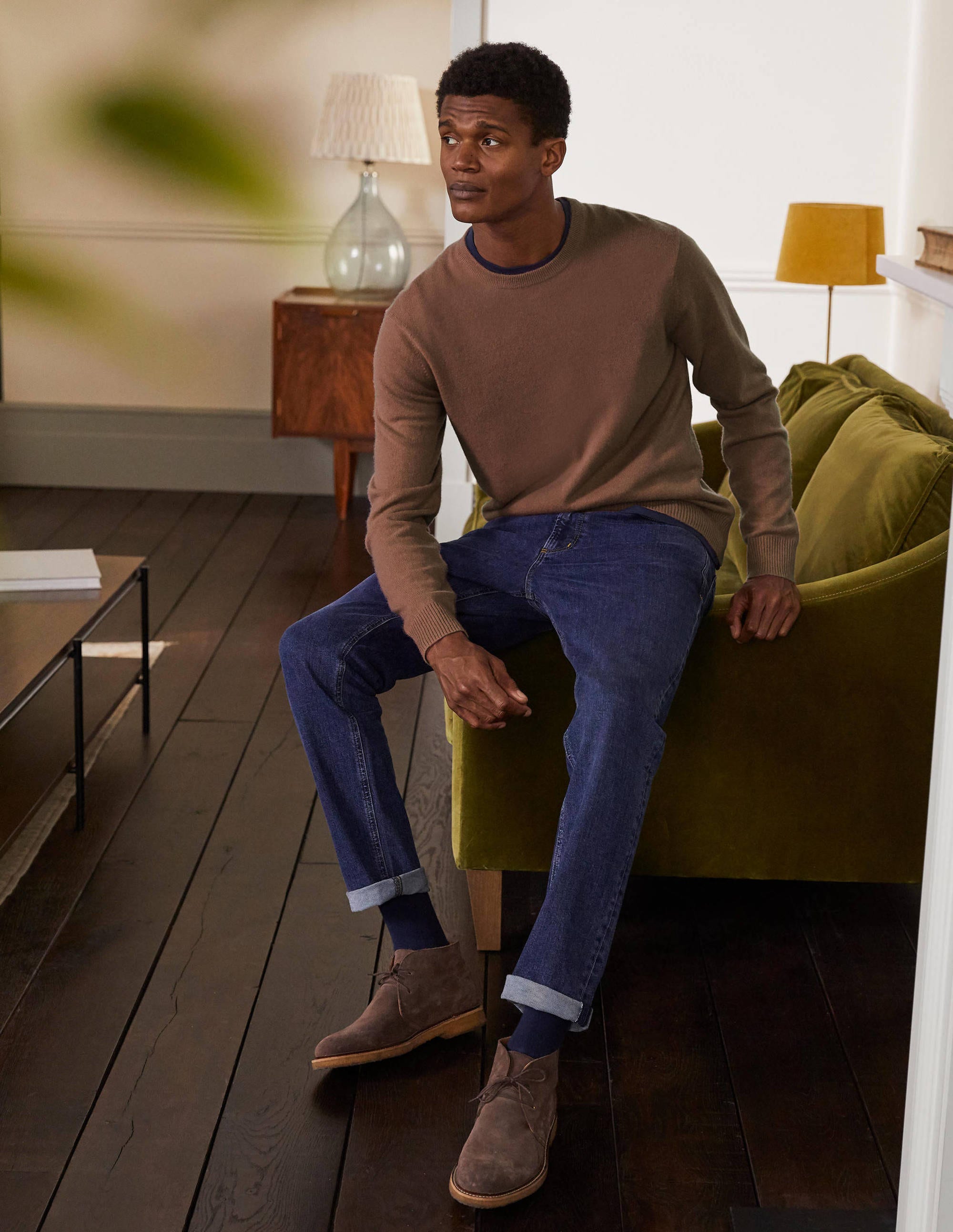  Cashmere Crew Neck Sweater-Cacao、mySite、ashleygrahame