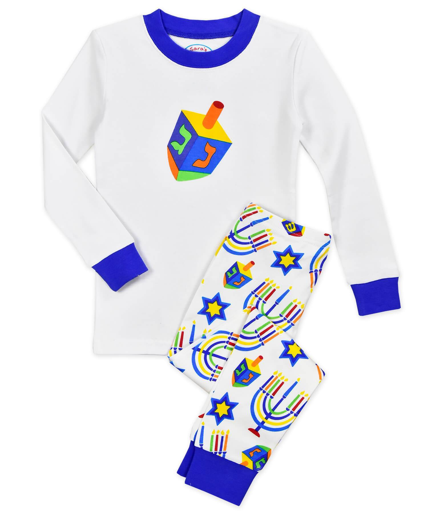 Hanukkah Long John Pajamas - Kids Unisex、mySite、topwebapps