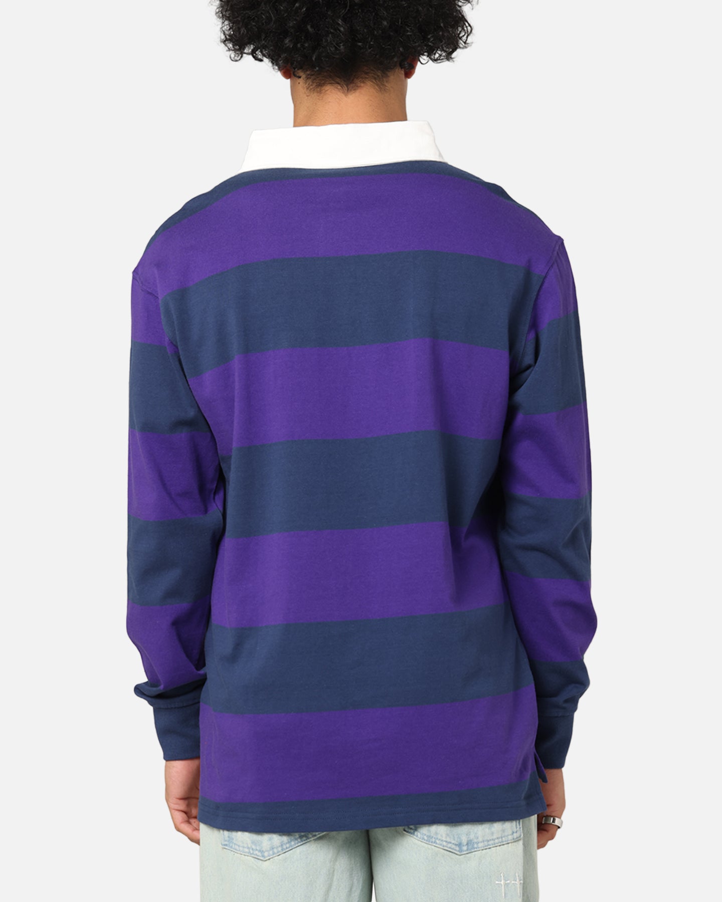 Bleacher Athletic Melbourne Storm NRL Stripe Rugby Polo Shirt Official Team Colour、mySite、zt4zffjzw