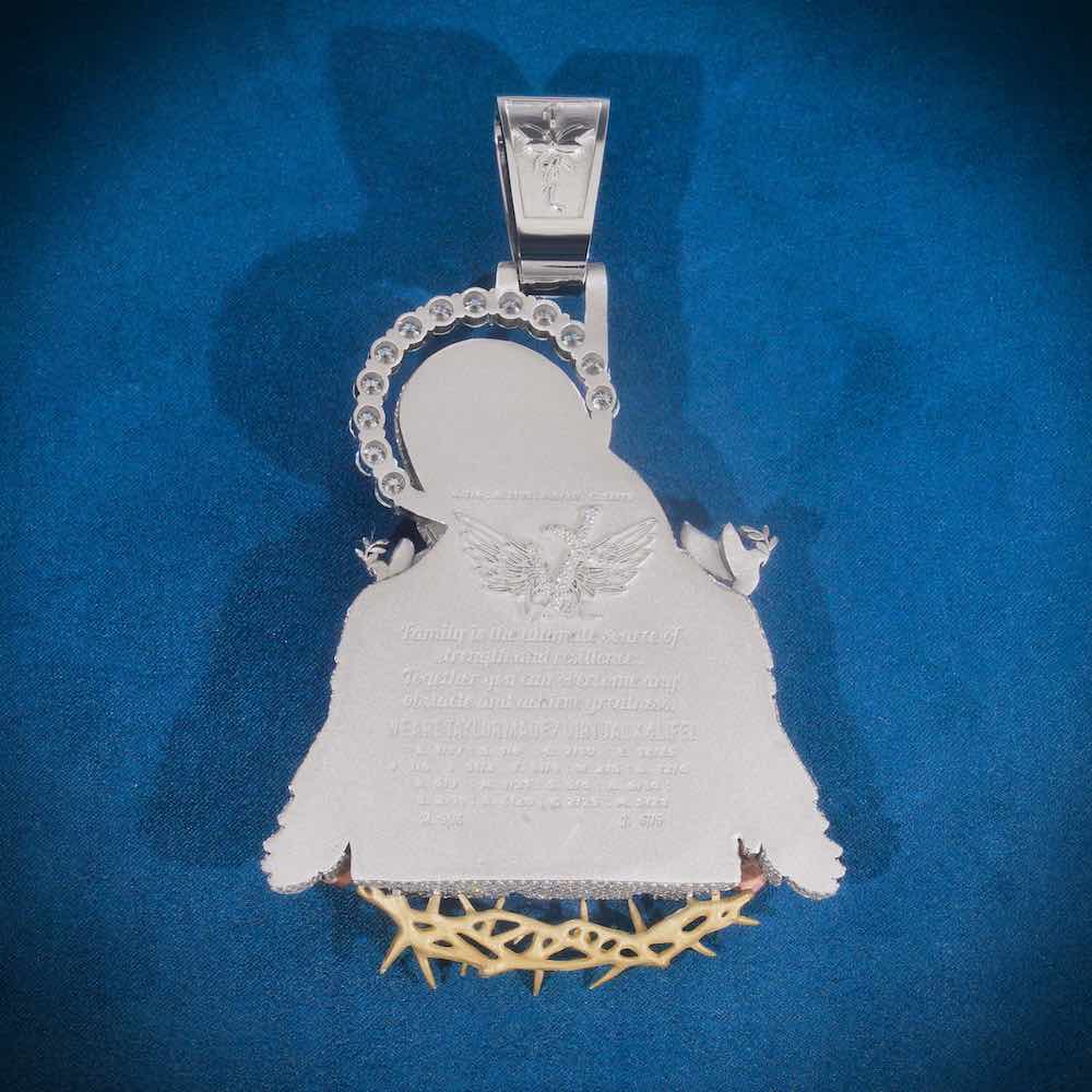 Two Tone Virgin Mary Custom Pendant 14K Gold、mySite、hinf8tx79