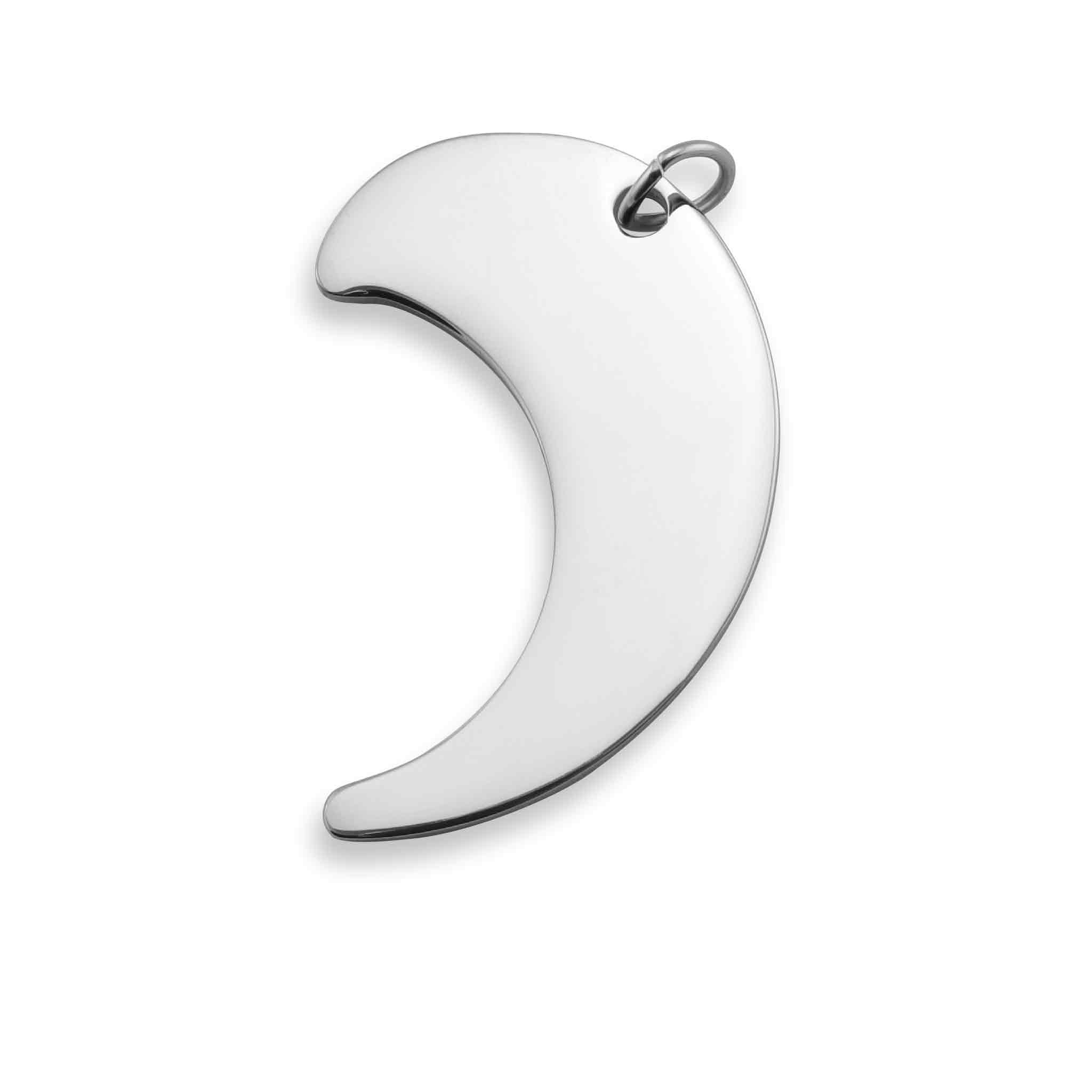 10 Pack - Blank Moon Stainless Steel Pendant / SBB0010、mySite、dreamappss