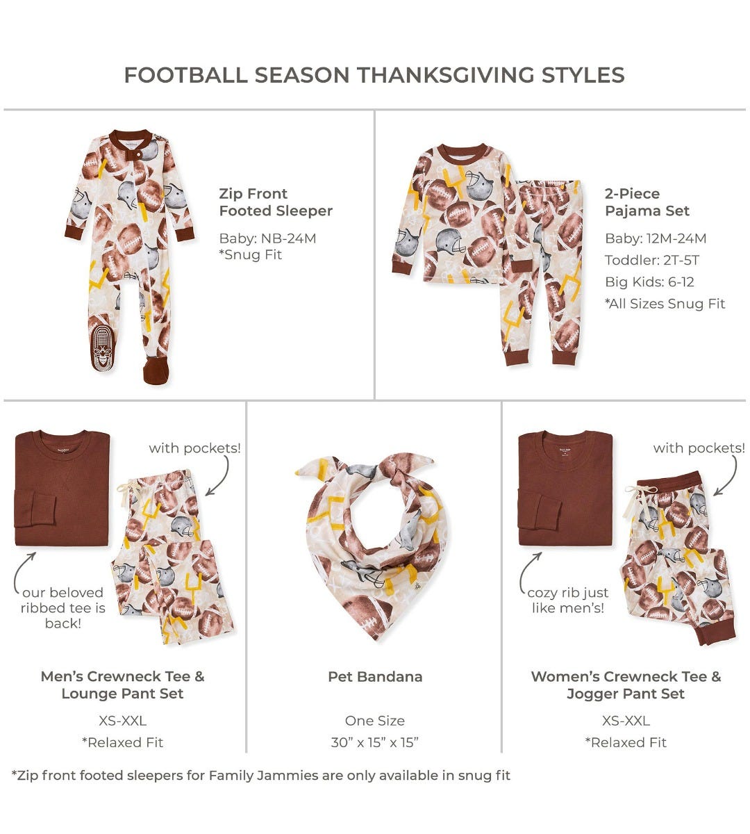 Football Season Organic Matching Toddler Pajamas、mySite、g9winljtr
