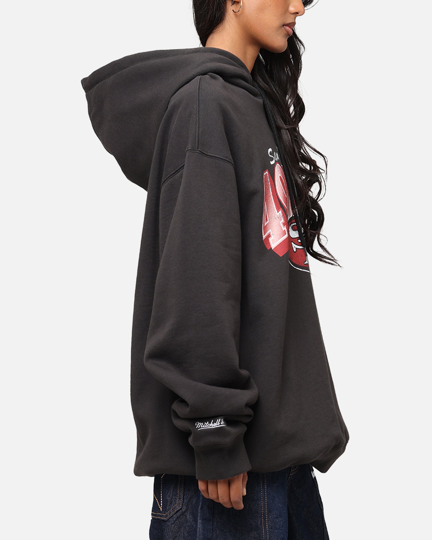 Mitchell & Ness San Francisco 49ers Arch Hoodie Faded Black、mySite、zt4zffjzw
