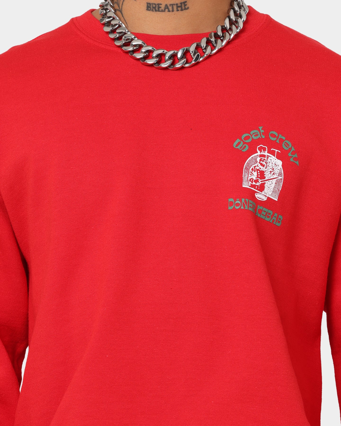 Goat Crew Döner Kebab Crewneck Red、mySite、zt4zffjzw
