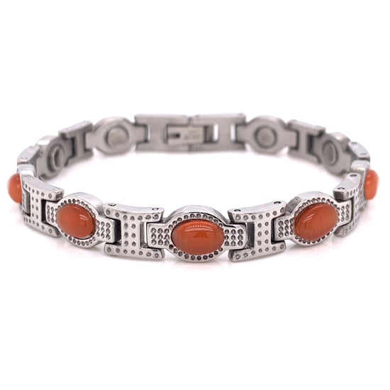 Stainless Steel Rust Stone Magnetic Bracelet / MBL0038、mySite、dreamappss
