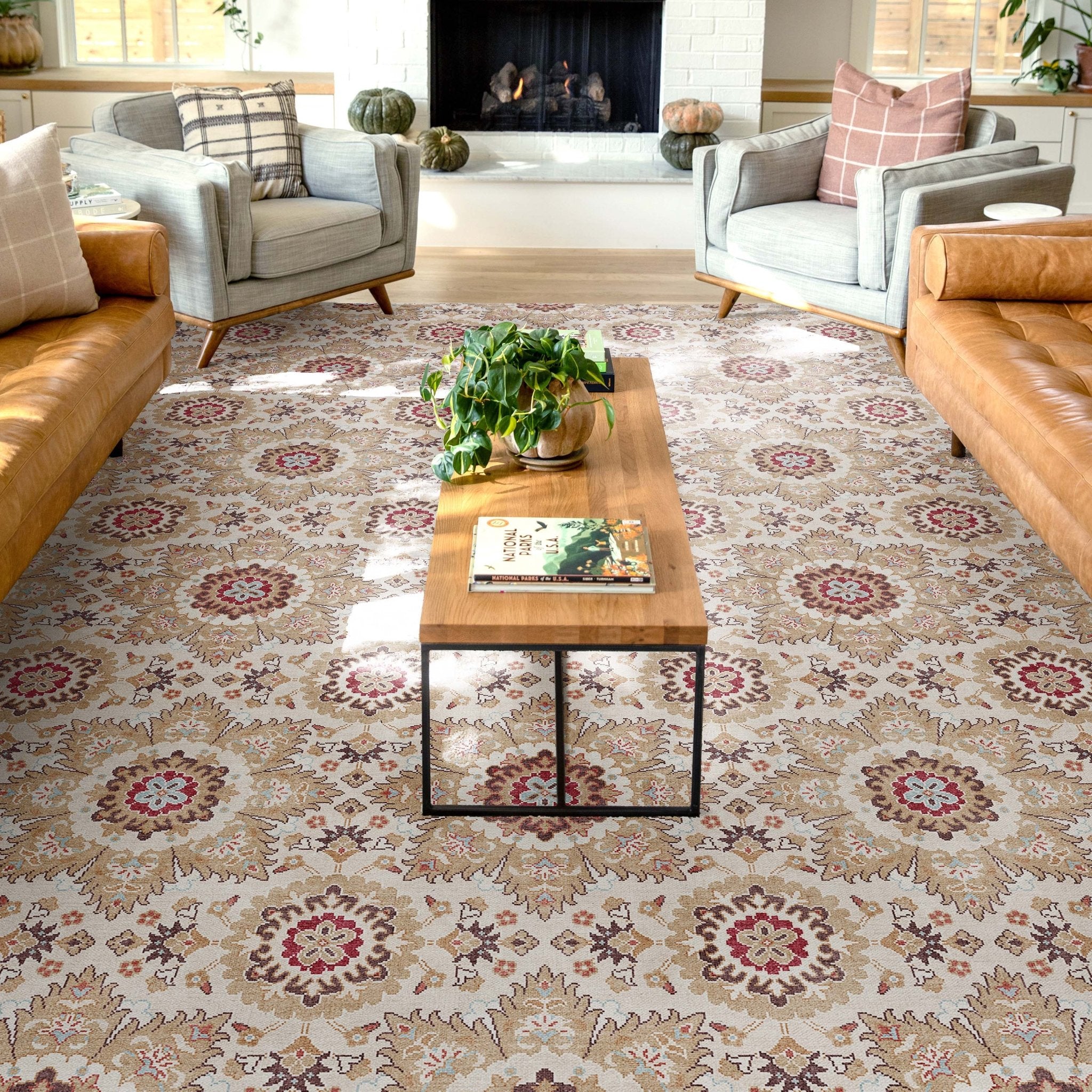 Victoria Transitional Mosaic Pattern Flat-Weave Rug、mySite、gigharbornorthrealestate