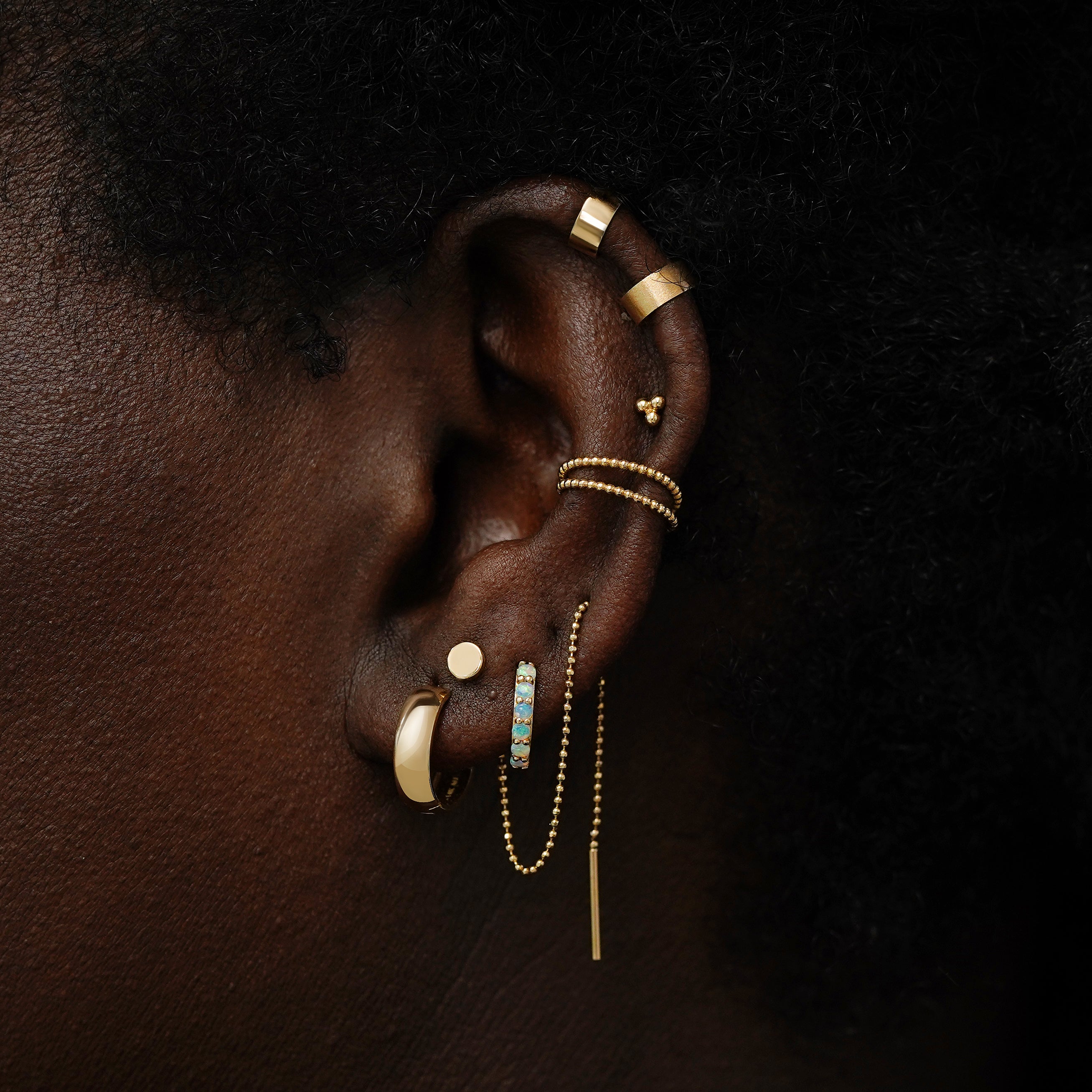 Blue Sapphire Huggie Hoop、mySite、hinf8tx79