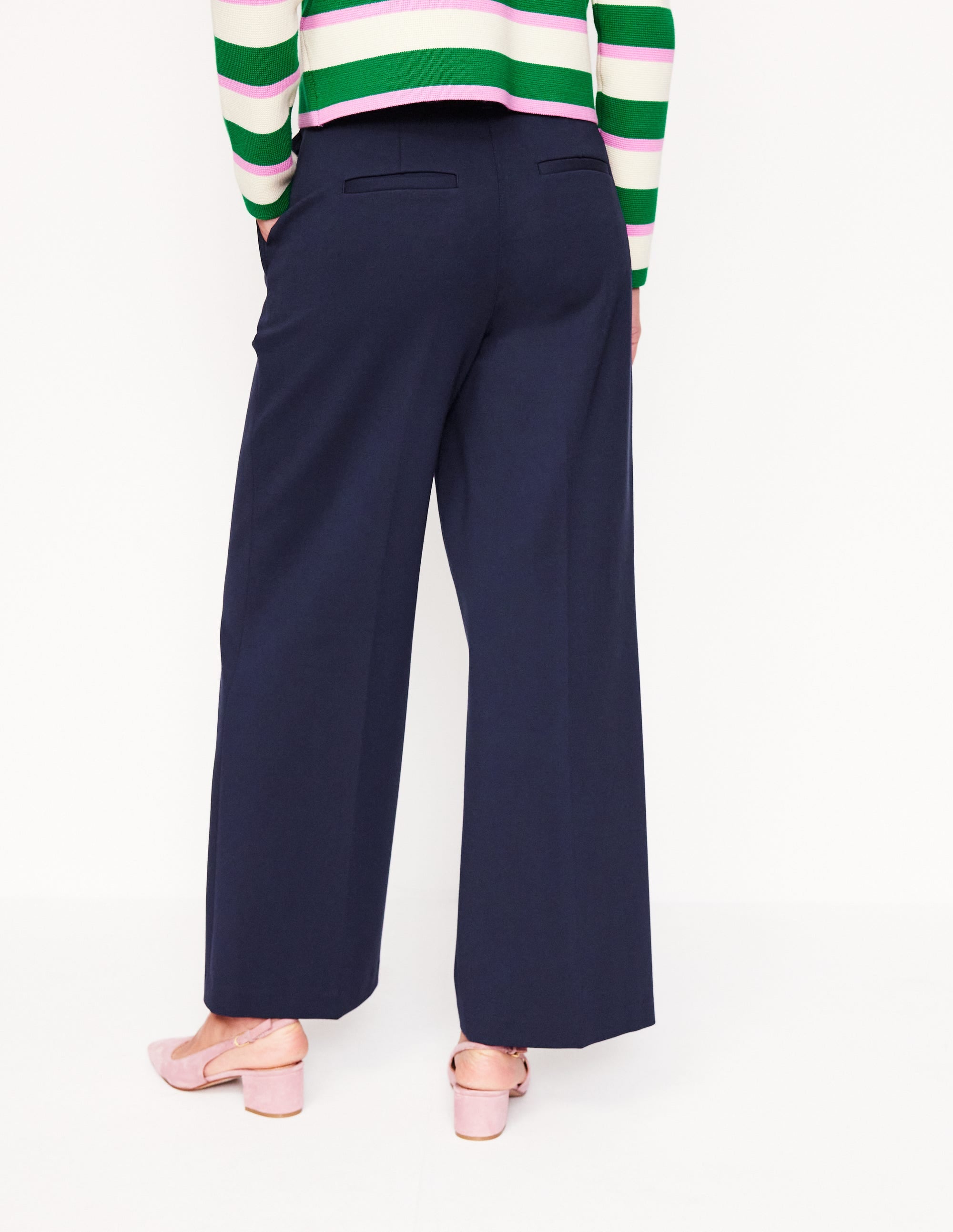  Cropped Ponte Pants-Navy、mySite、ashleygrahame