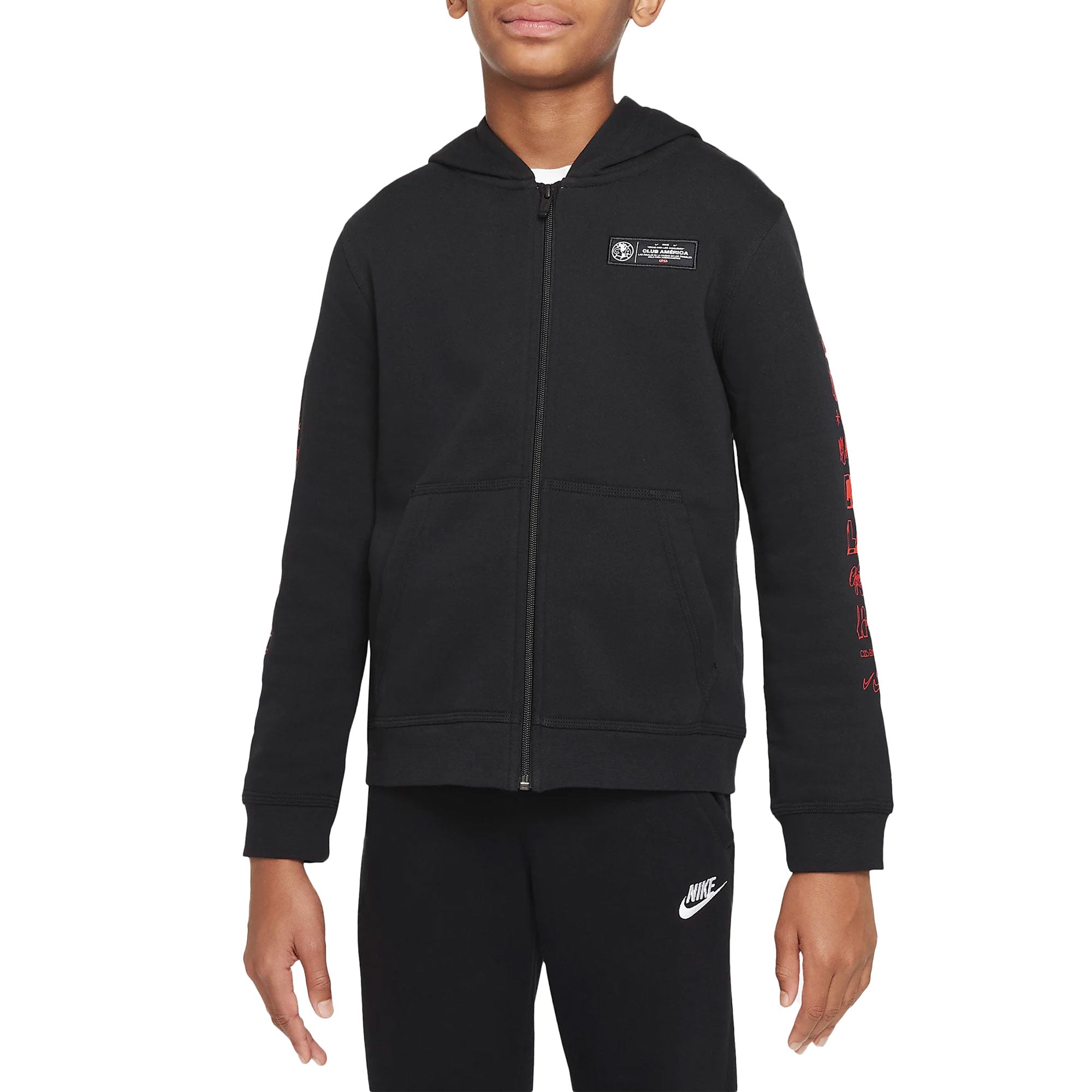 Nike Kids Club America 2021/22 Full Zip Hoodie Black/White、mySite、noshort