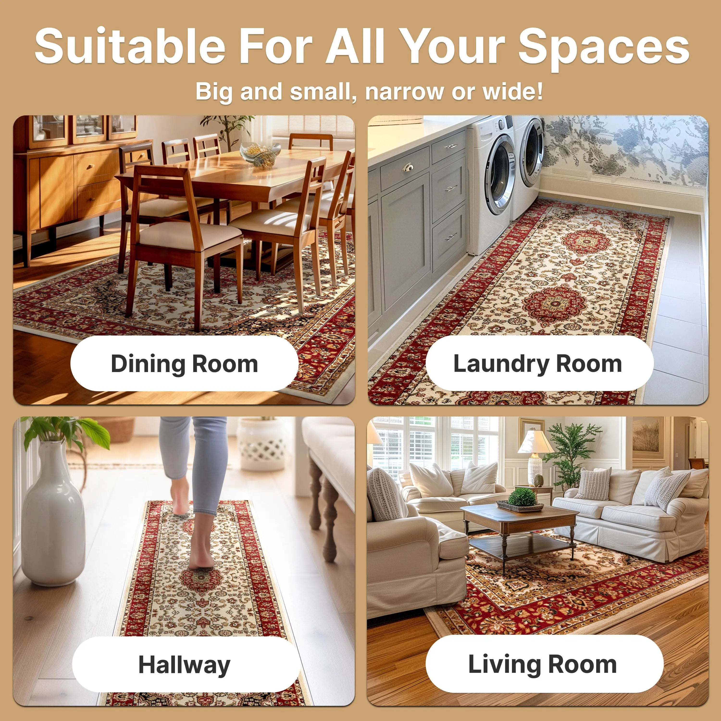 Medallion Kashan Ivory Traditional Rug、mySite、gigharbornorthrealestate