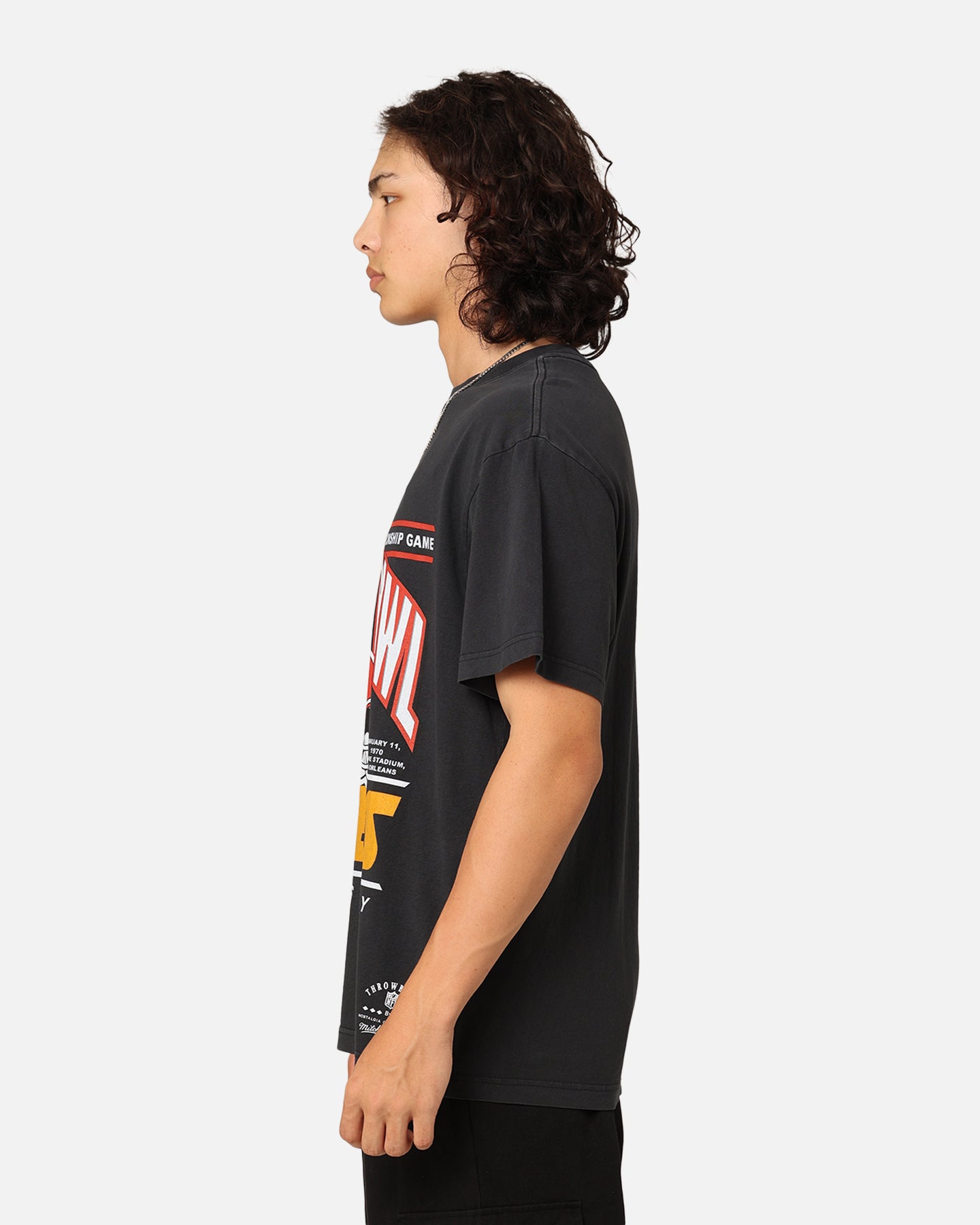 Mitchell & Ness Kansas City Chiefs '70s Super Bowl T-Shirt Faded Black、mySite、zt4zffjzw