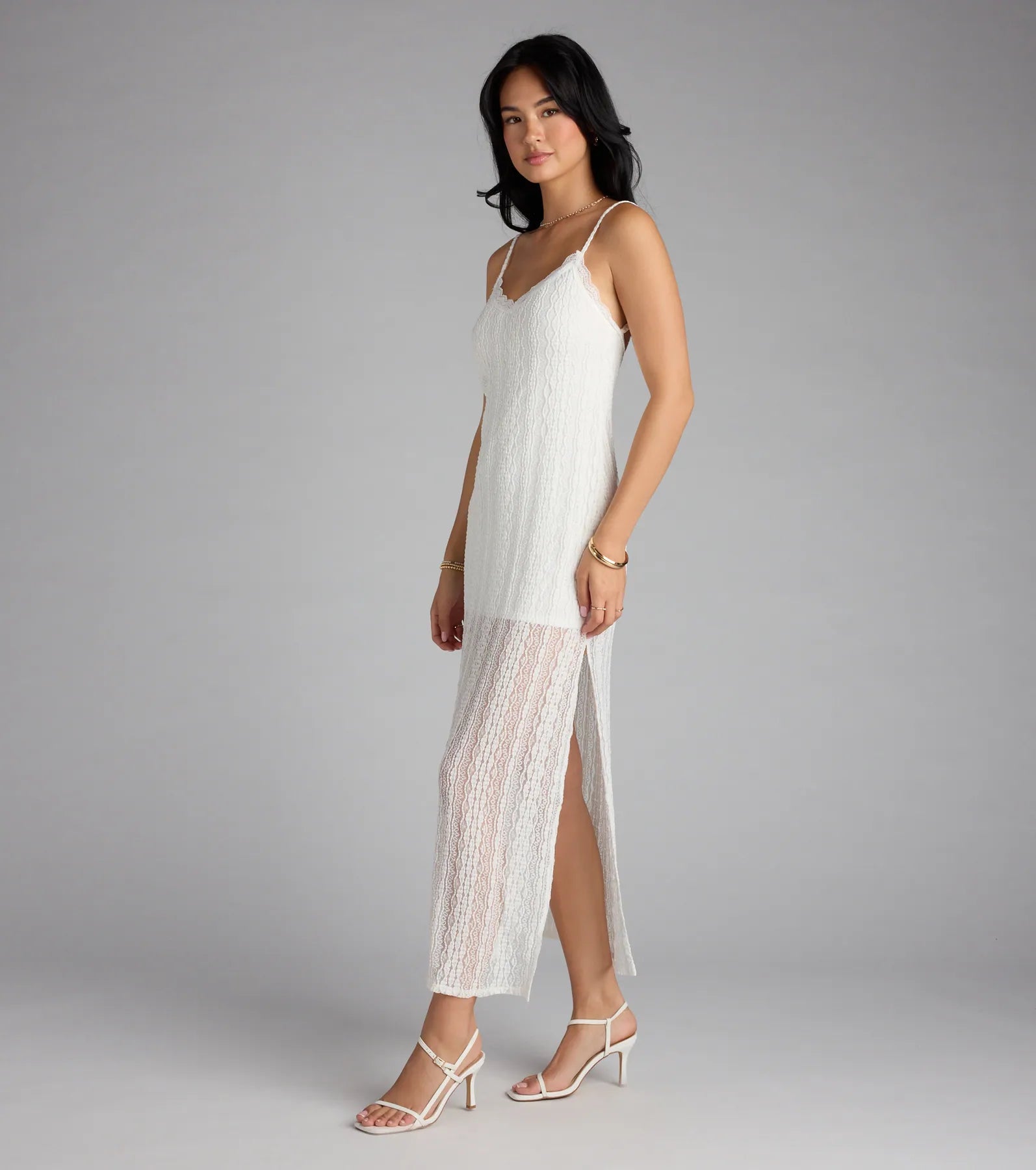  All Eyes on You Lace Low Back Midi Dress、mySite、justintrudeaud