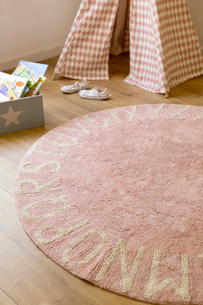 WASHABLE ROUND RUG ABC NATURAL - NUDE、mySite、gigharbornorthrealestate