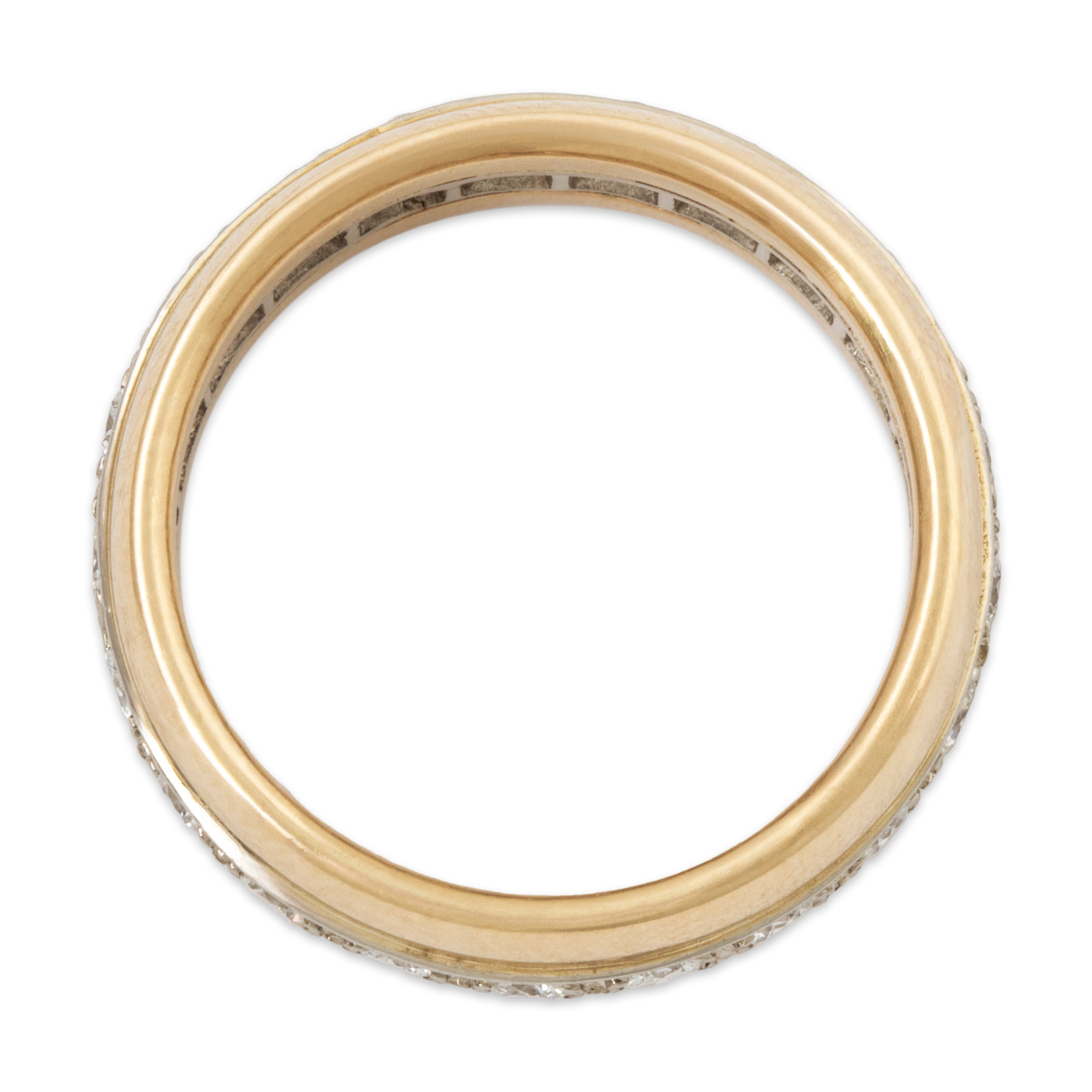 Vintage Heavy 14k Yellow Gold .925cttw Diamond Spectacular Eternity Band Ring、mySite、hinf8tx79